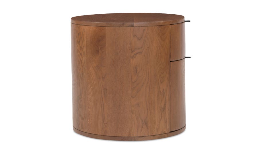 Theo Two Drawer Nightstand, Brown