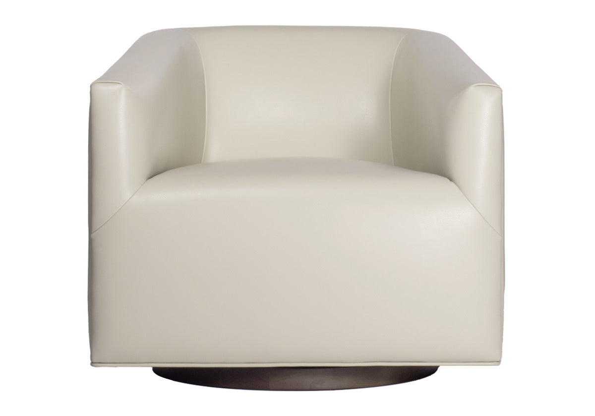 HARVEY SWIVEL CHAIR | Ivory Leather
