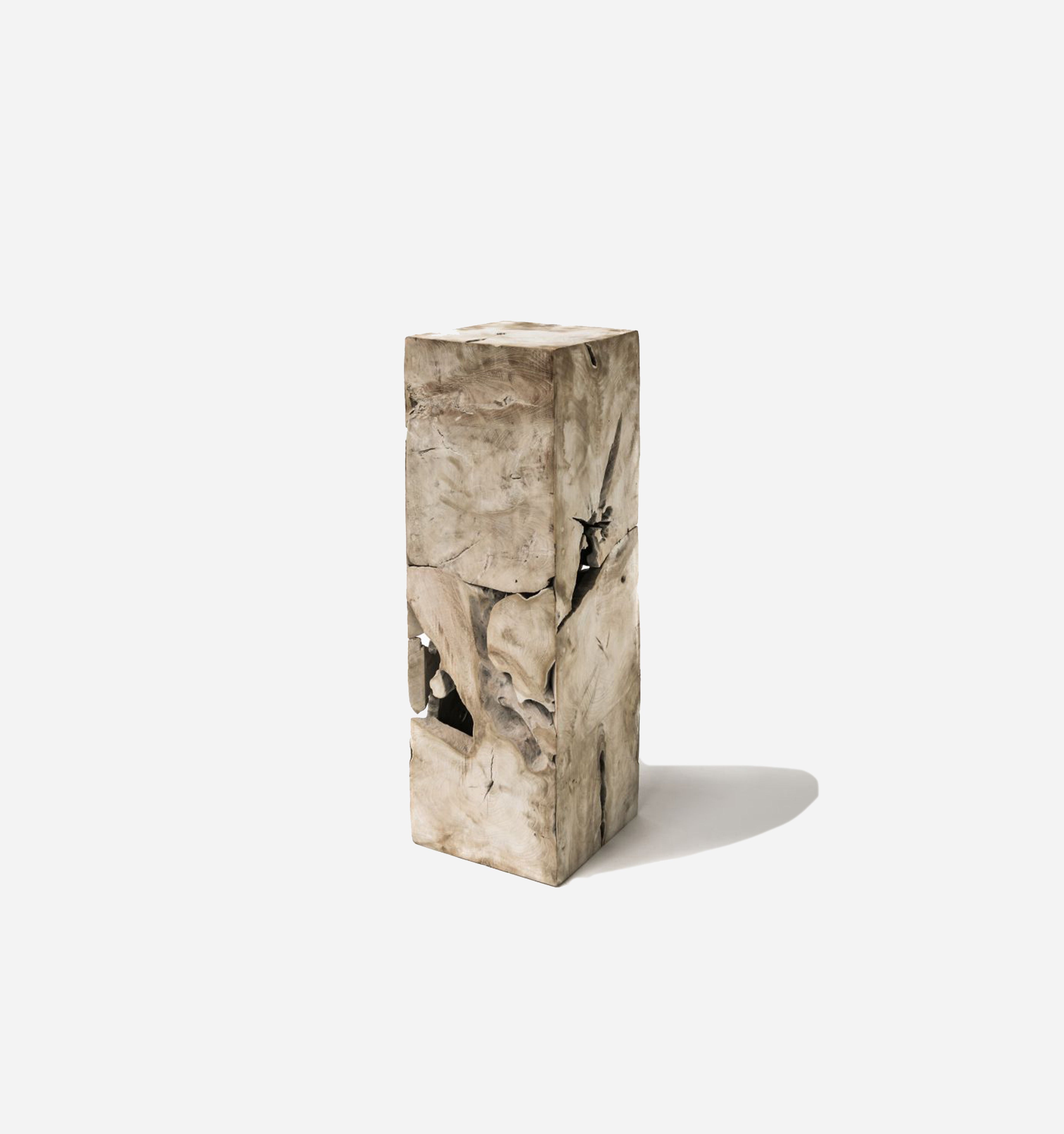 Gommaire Space Saving Organic Drum Accent Table