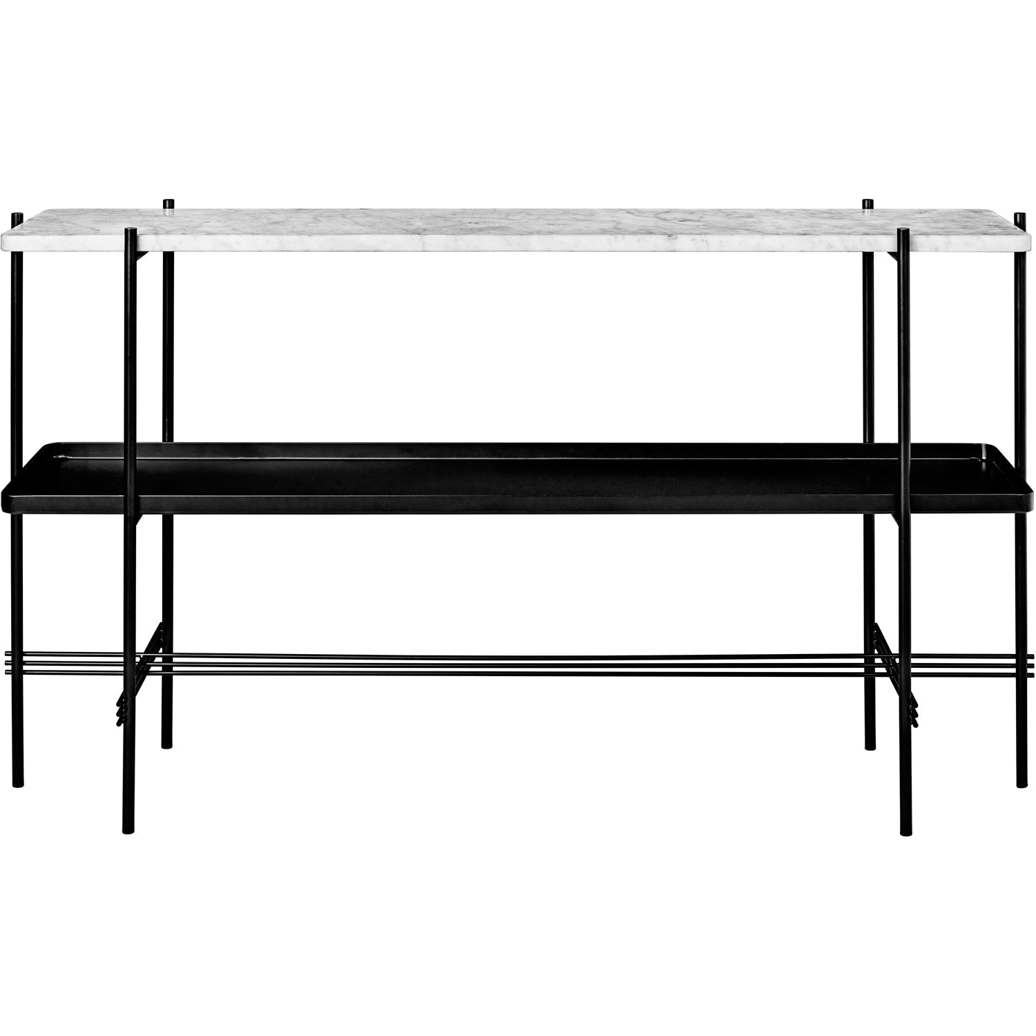 TS Console - 1 Marble Plate And 1 Metal Tray