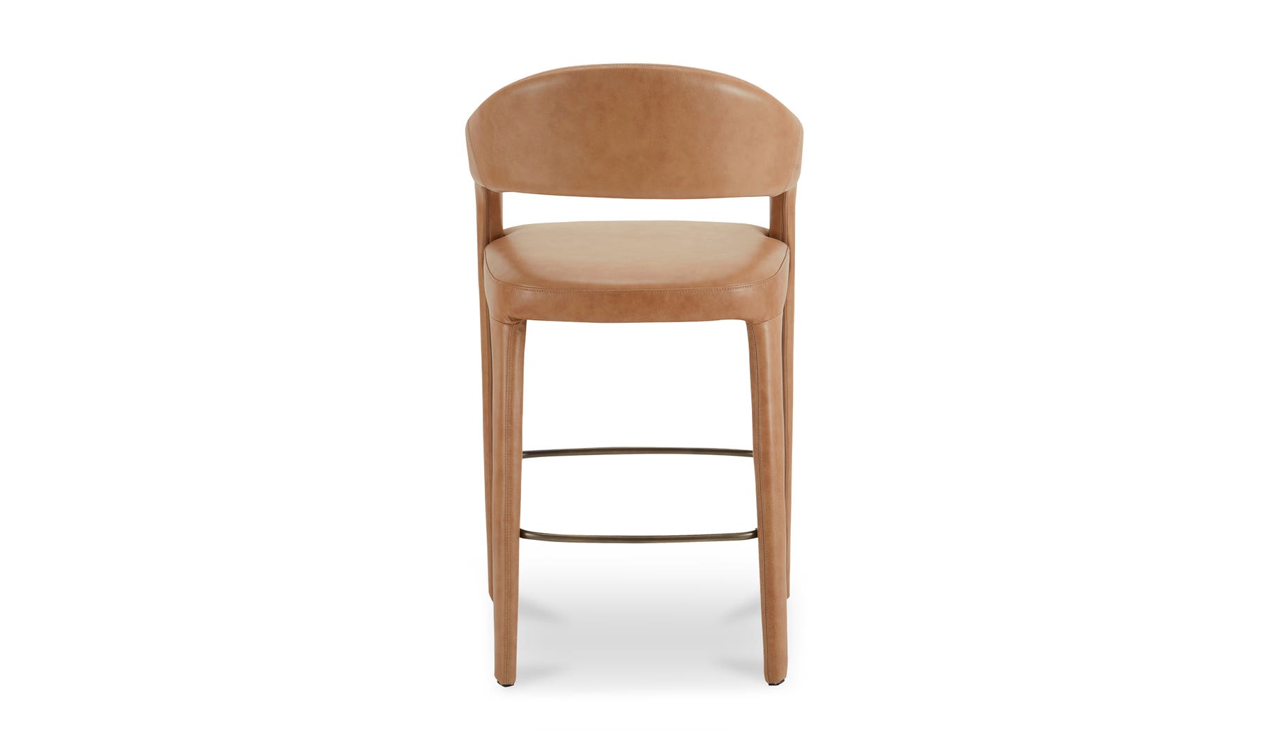 Martens Bar Stool, Brown Leather