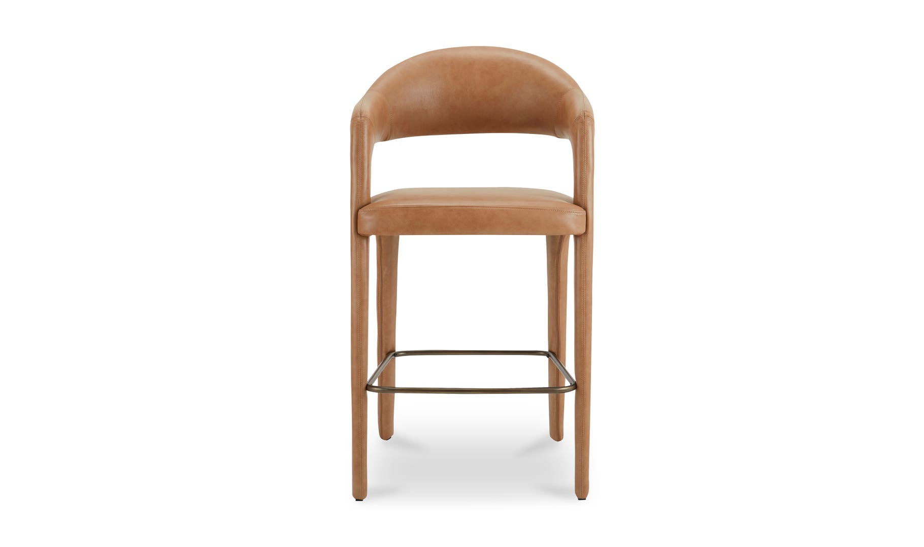 Martens Bar Stool, Brown Leather