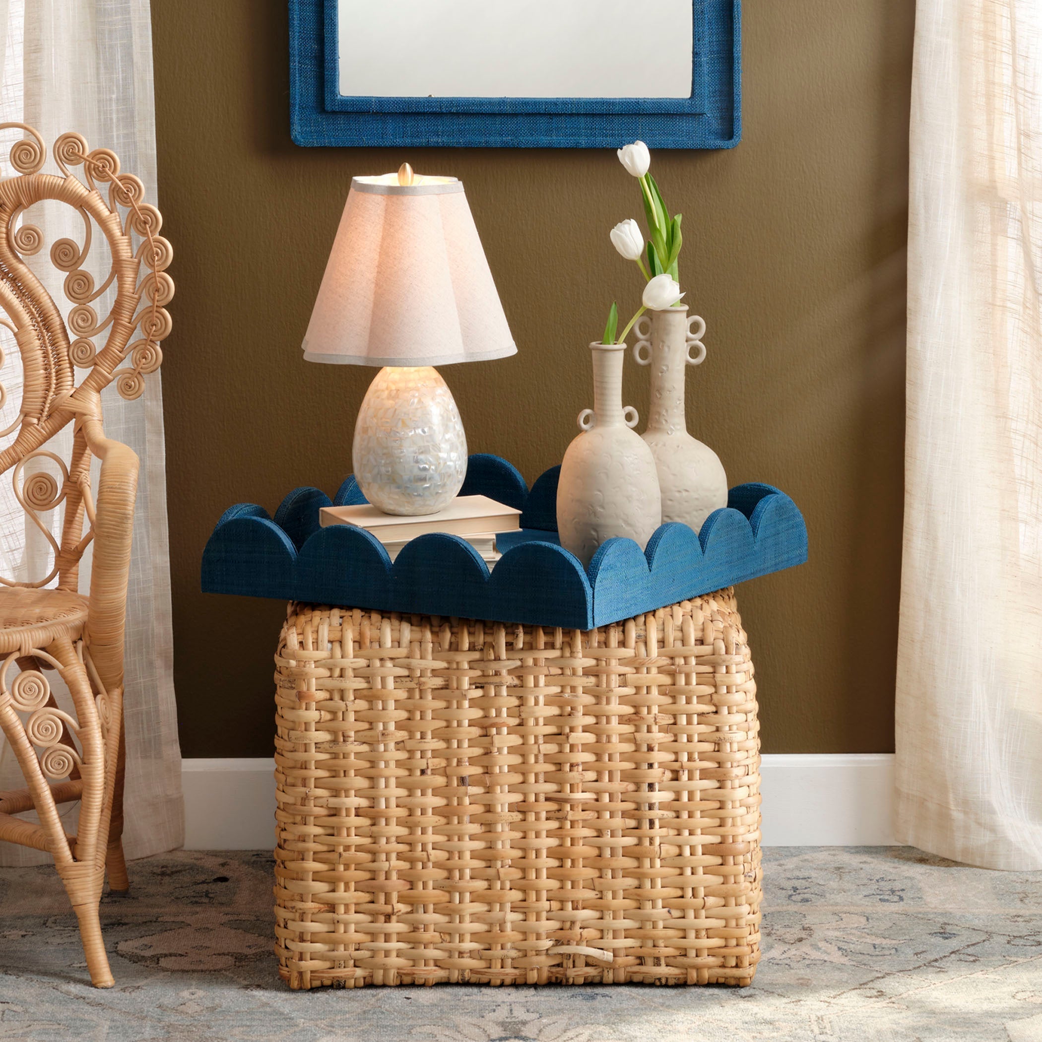 Capsule Table Lamp, Mother of Pearl