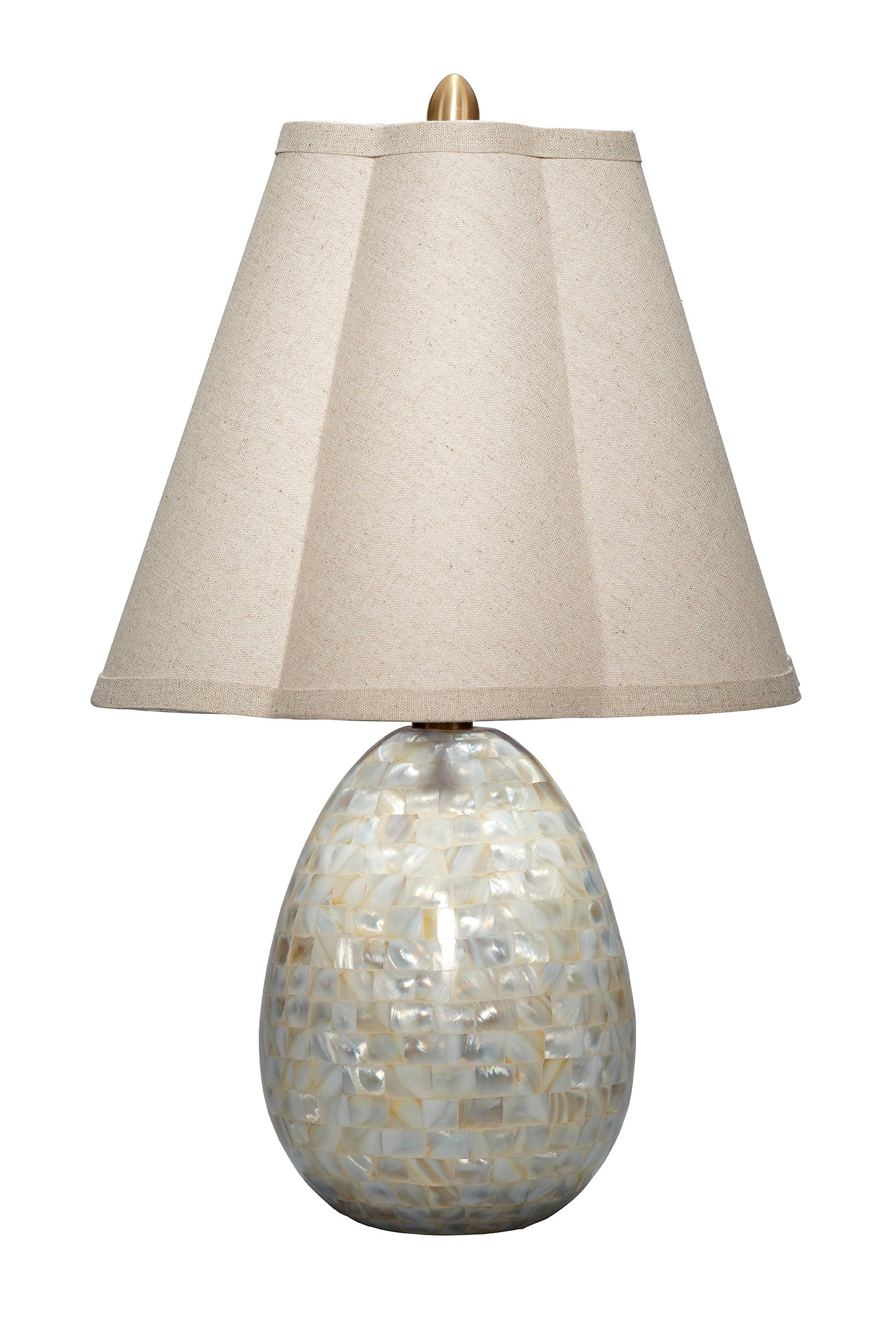 Capsule Table Lamp, Mother of Pearl