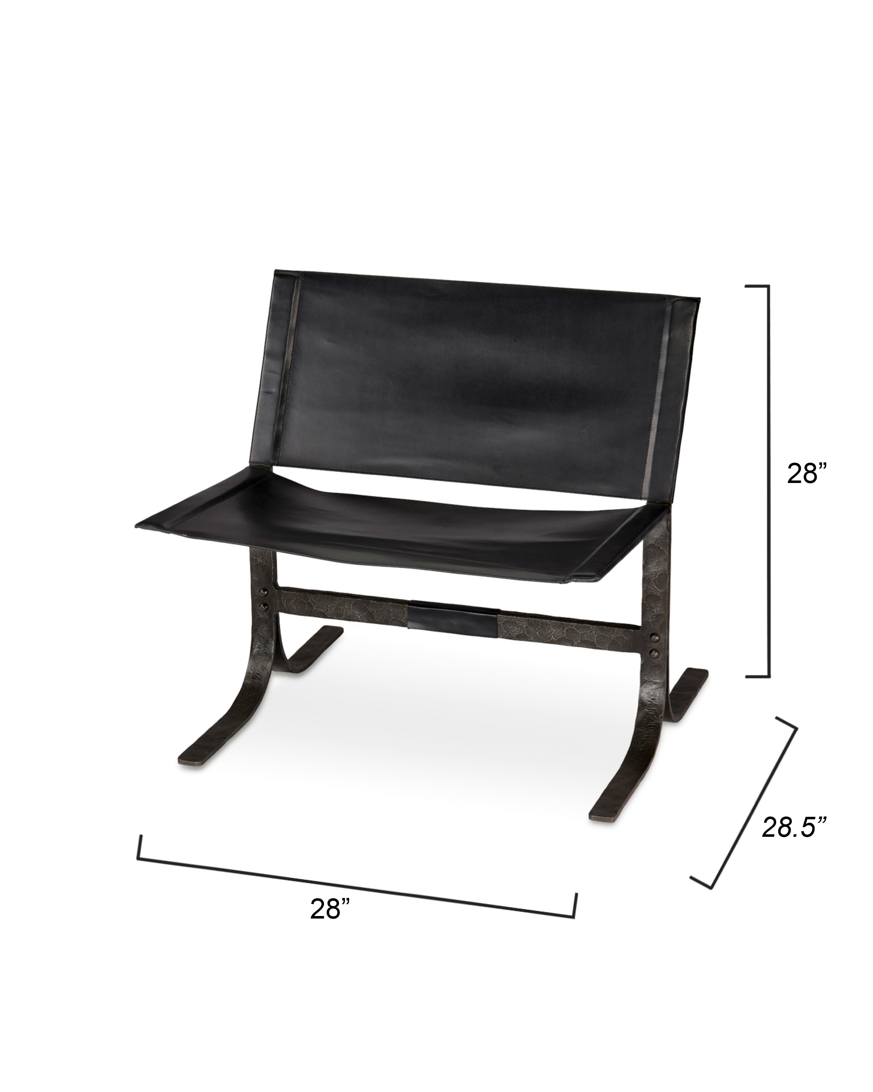 Alessa Leather Sling Chair