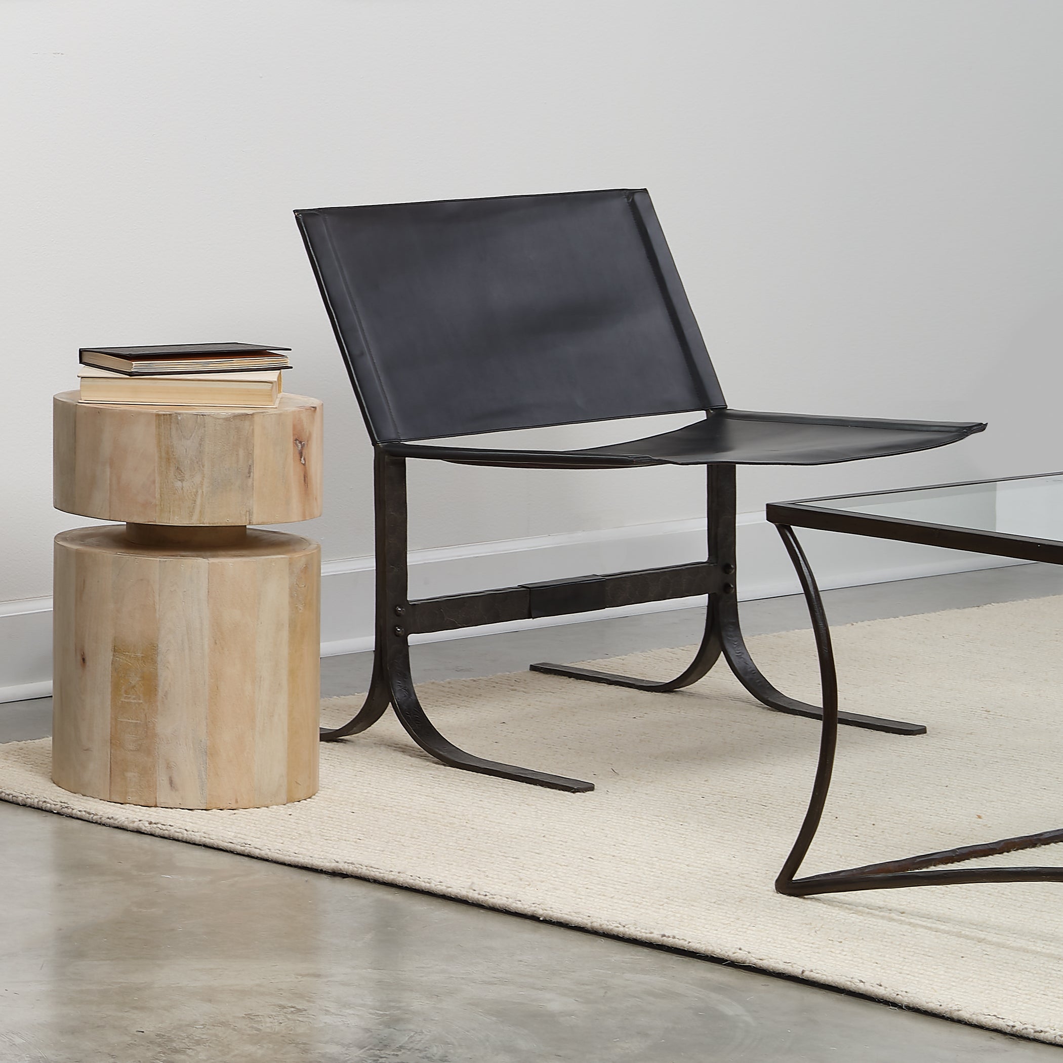 Alessa Leather Sling Chair