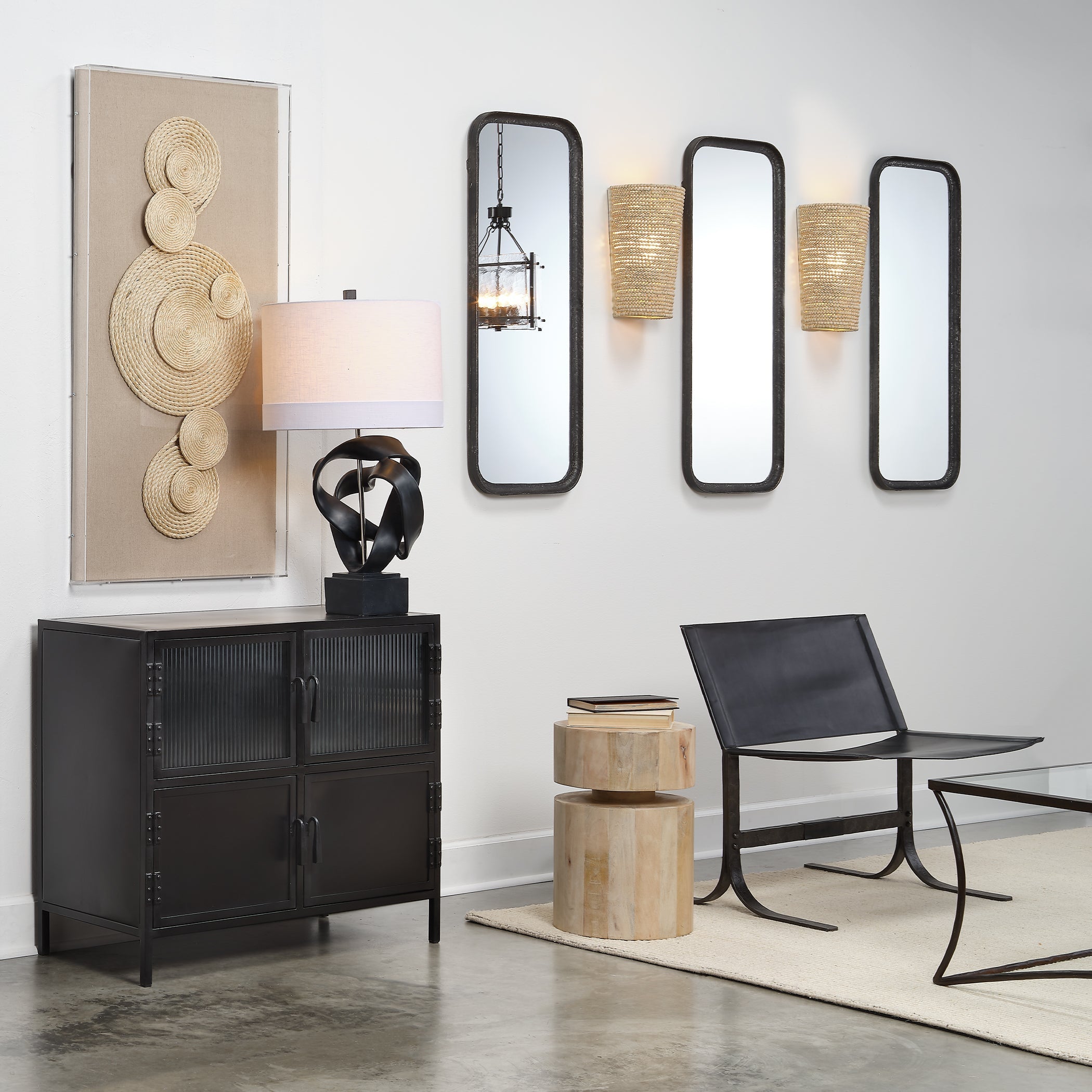 Alessa Leather Sling Chair
