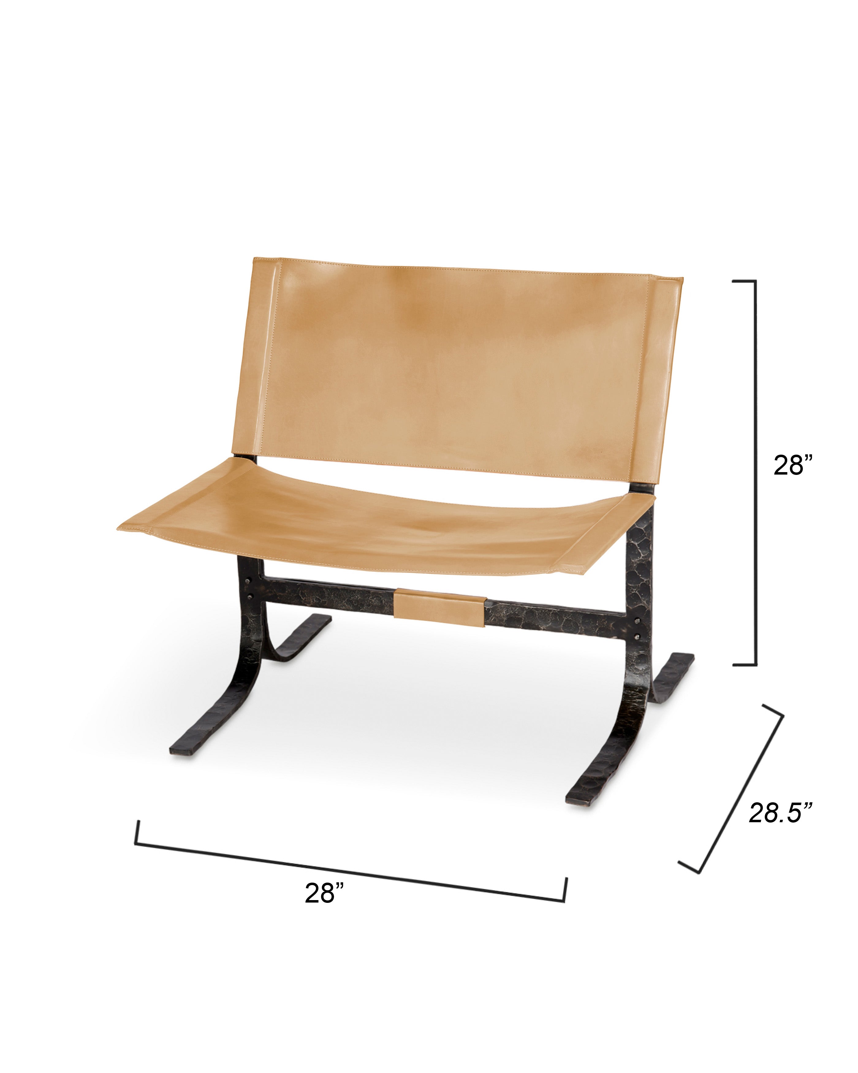 Alessa Leather Sling Chair