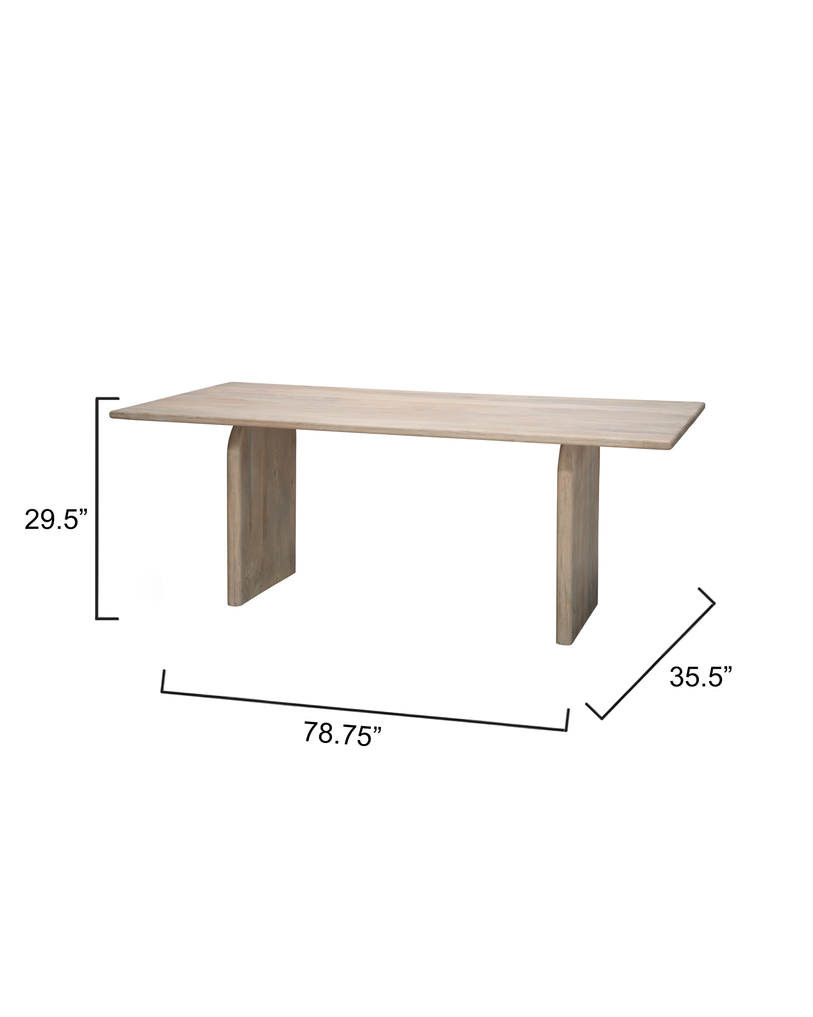Arc Mango Wood Dining Table