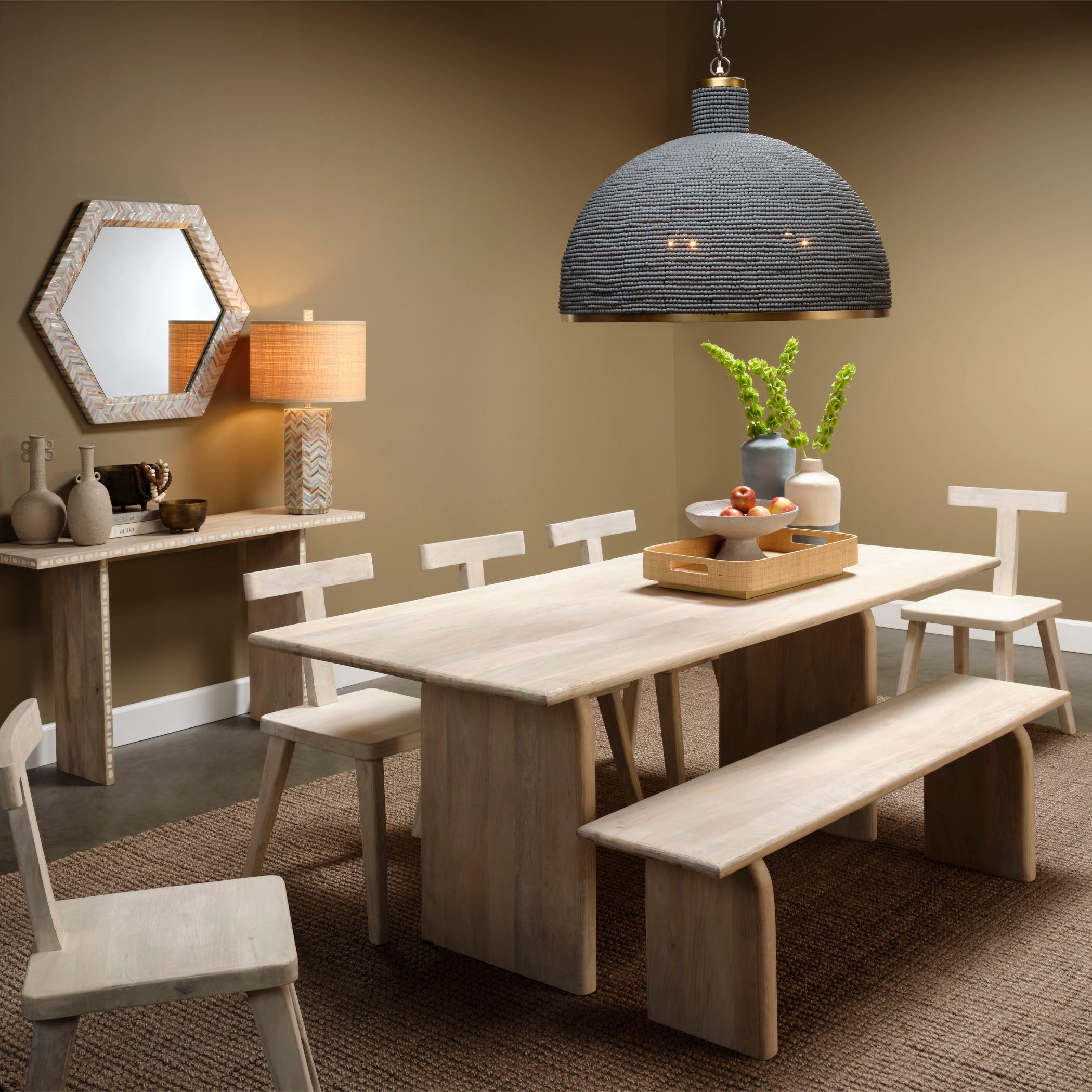Arc Mango Wood Dining Table