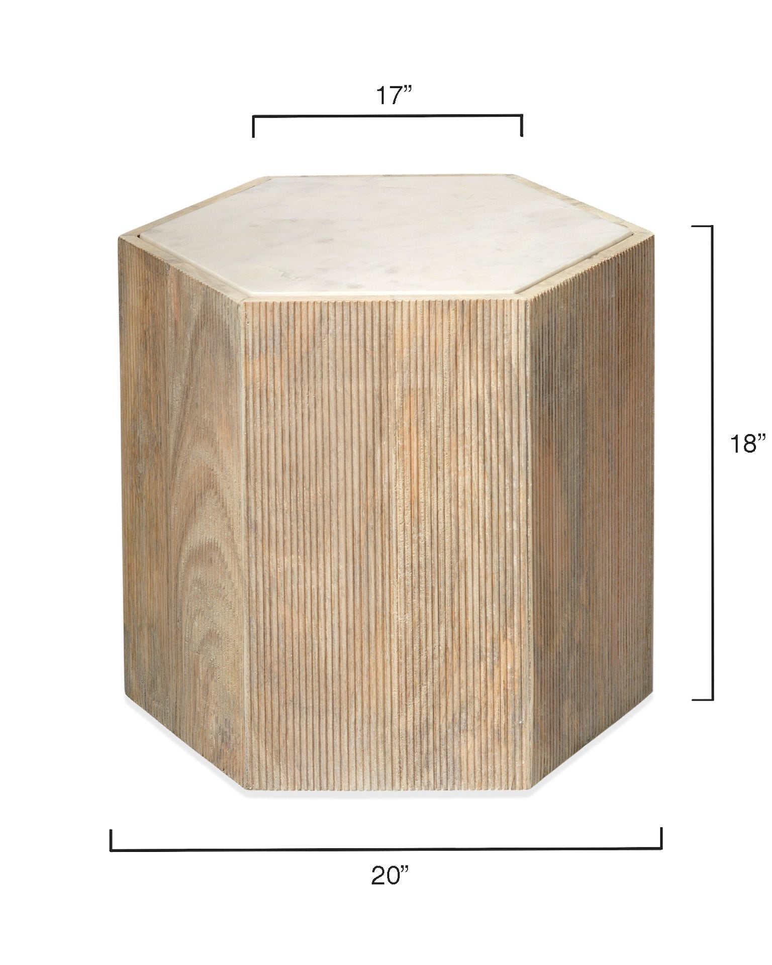 Argan Hexagon Table-Cream-20ARGA-LGWH
