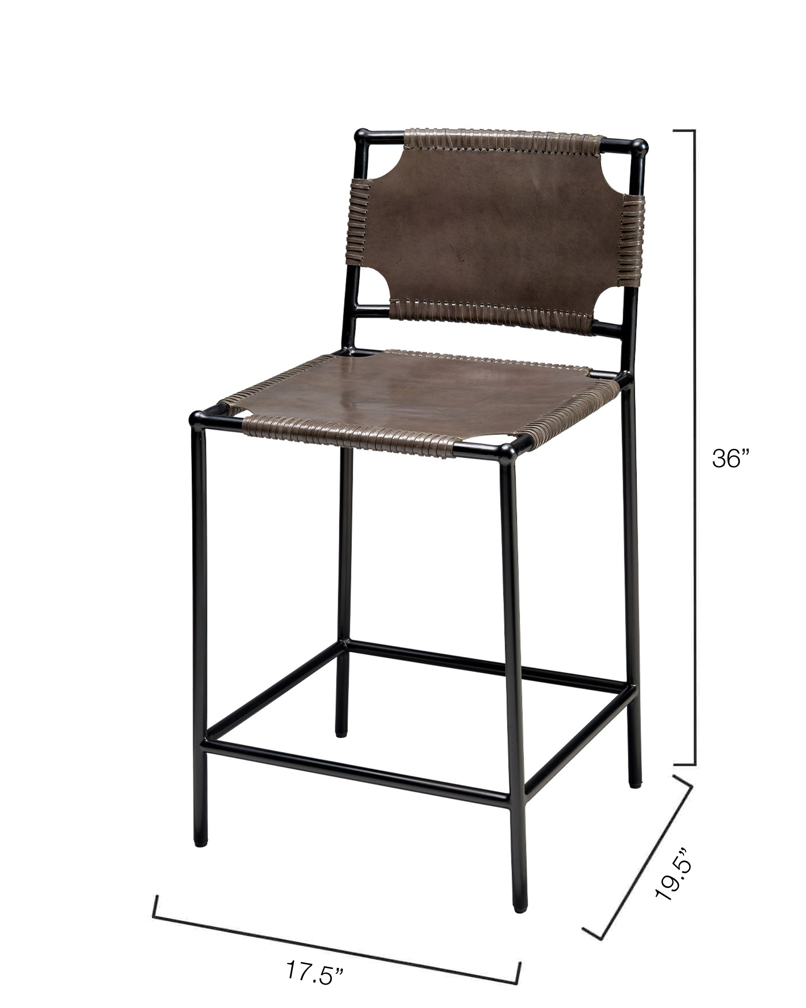 Asher Counter Stool, Grey