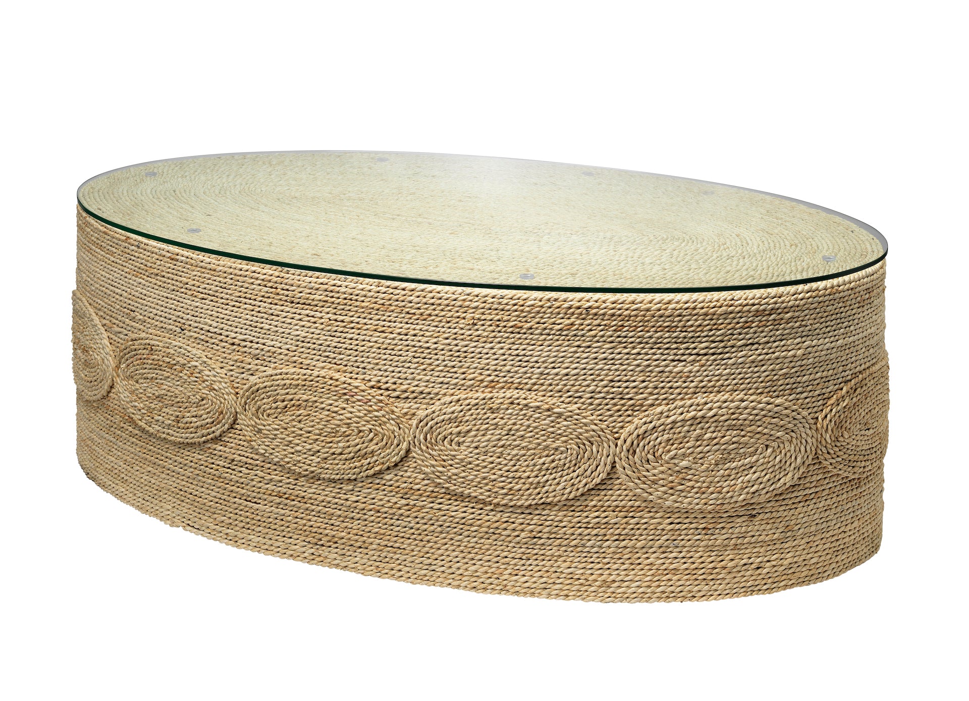 Barbados Oval Coffee Table-Natural