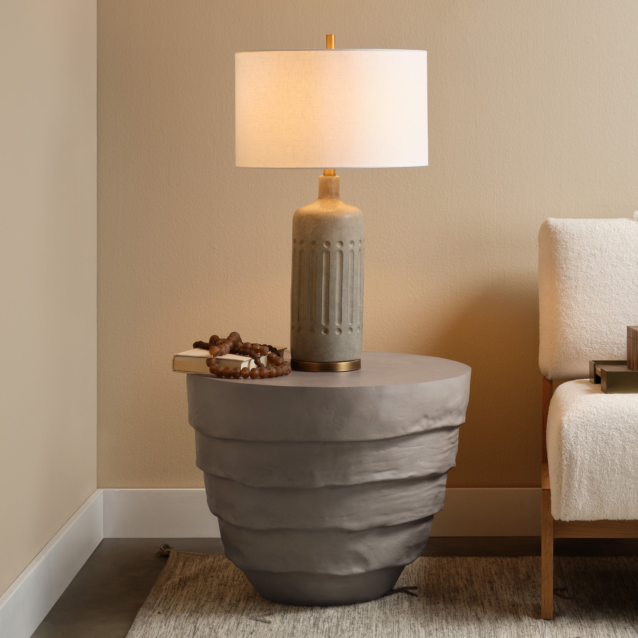 Concentric Fiber Glass Indoor/Outdoor Side Table