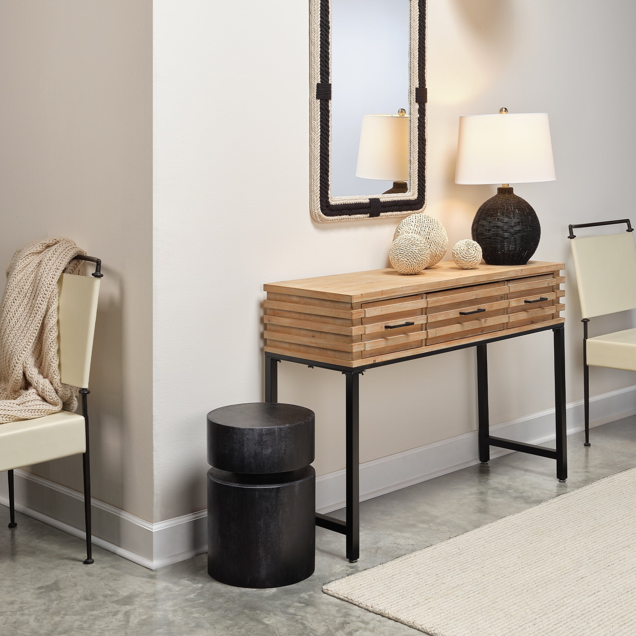 Dylan Wood Round Side Table