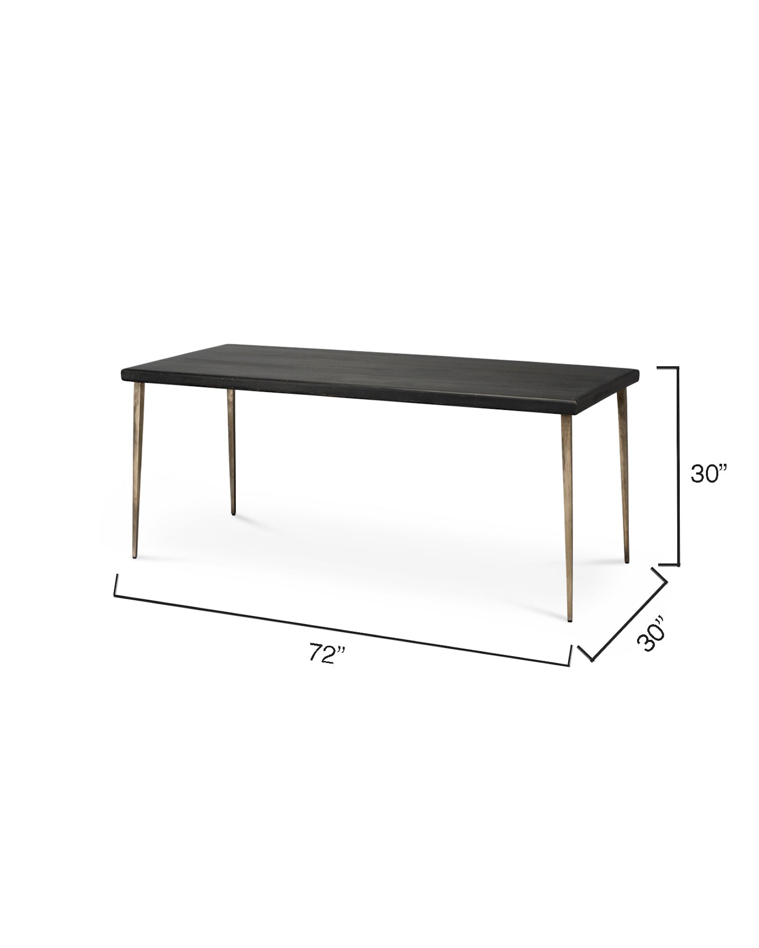 Farmhouse Dining Table-Black-20FARM-DTD