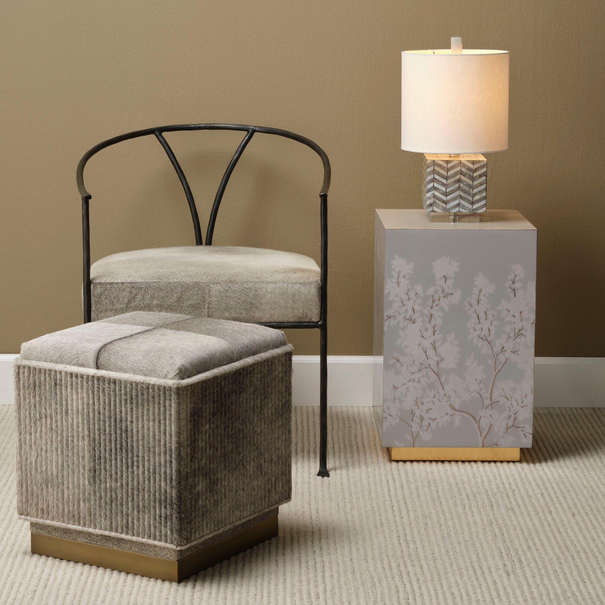 Garland Floral Accent Side Table