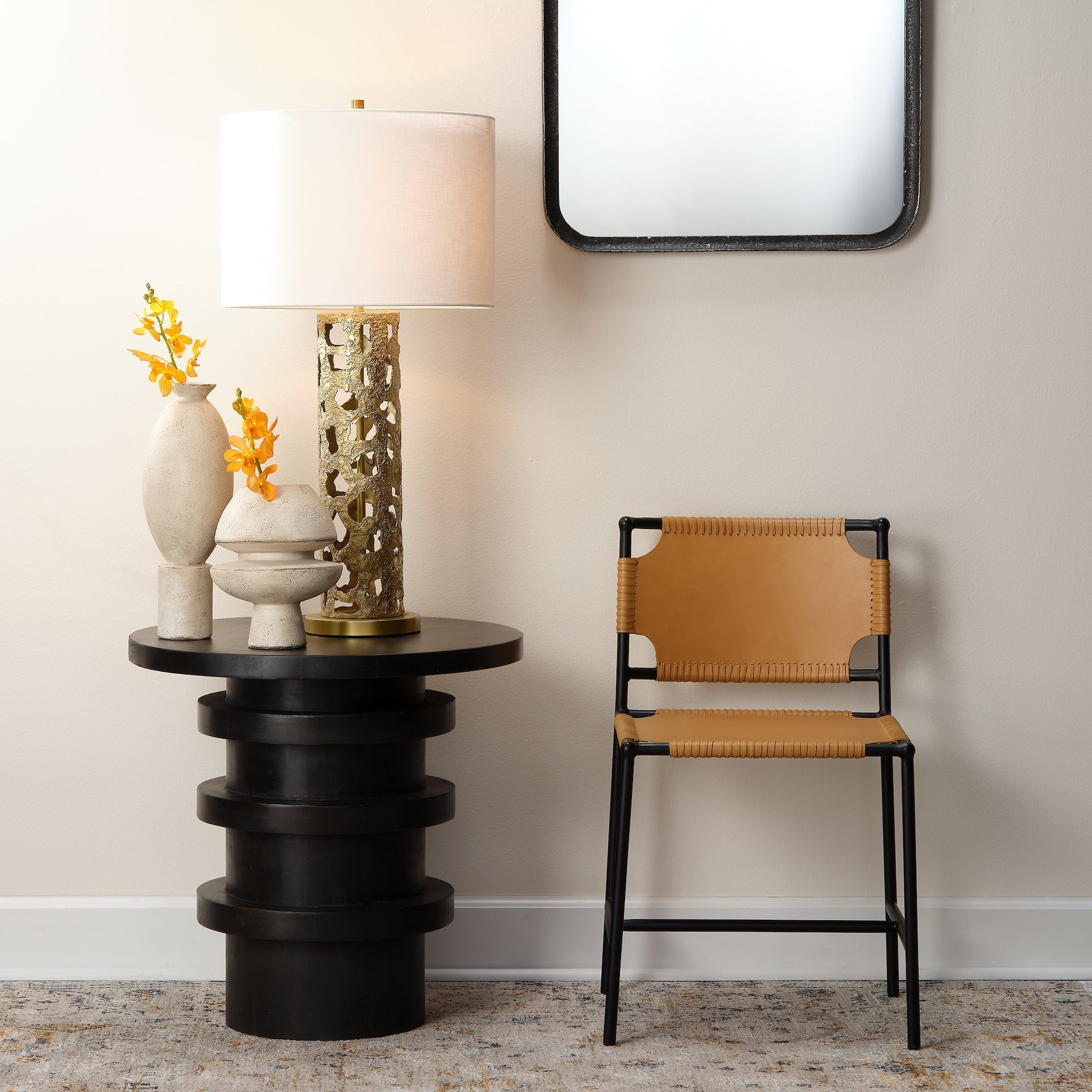 Revolve Side Table-Charcoal