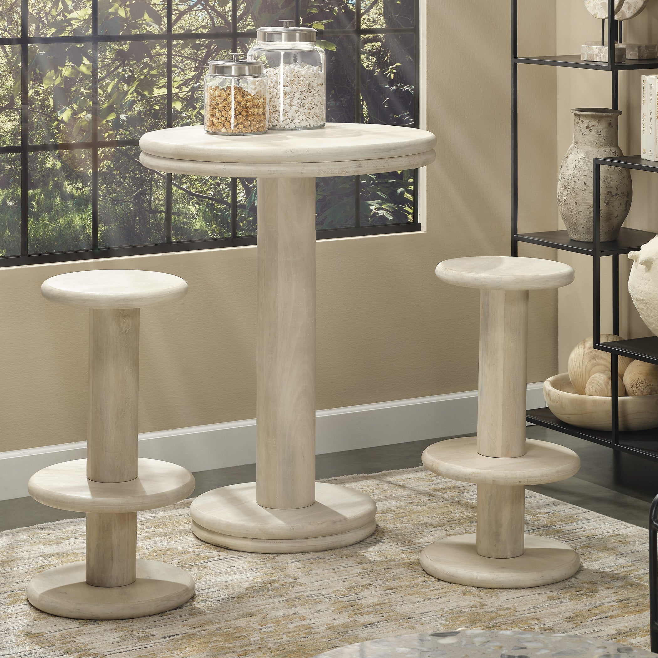 Rye Mango Wood Barstool