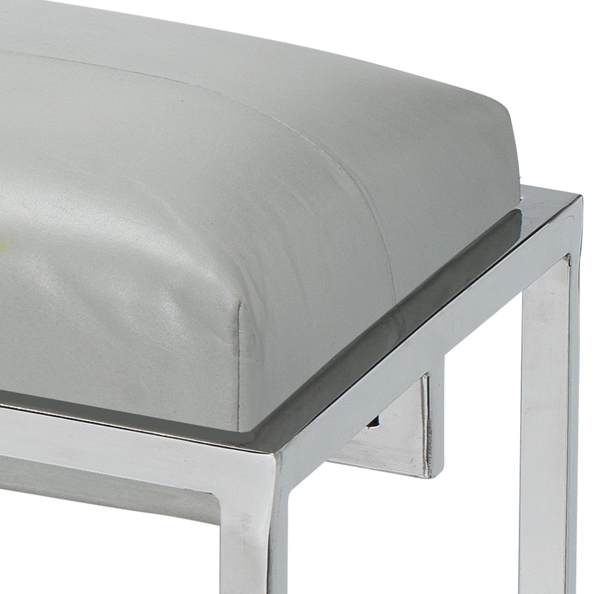 Shelby Bench-Grey and Nickel
