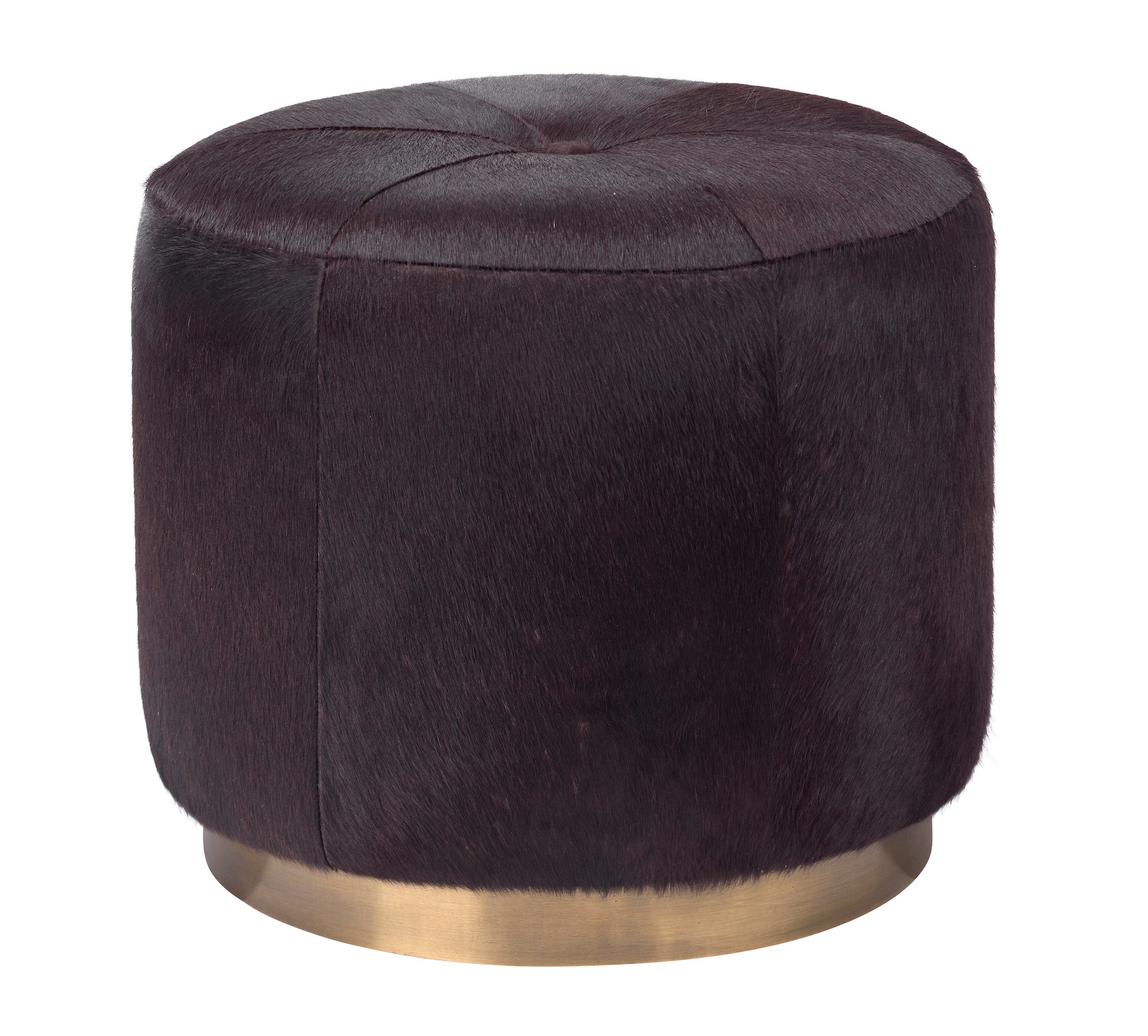 Thackeray Round Pouf-Brown-20THAC-SMES