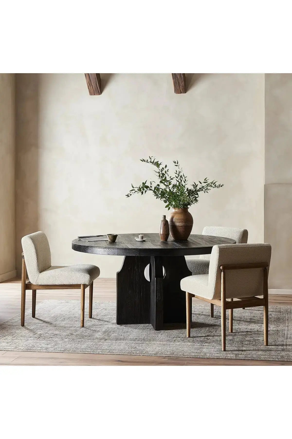 Allandale Round Dining Table - Black