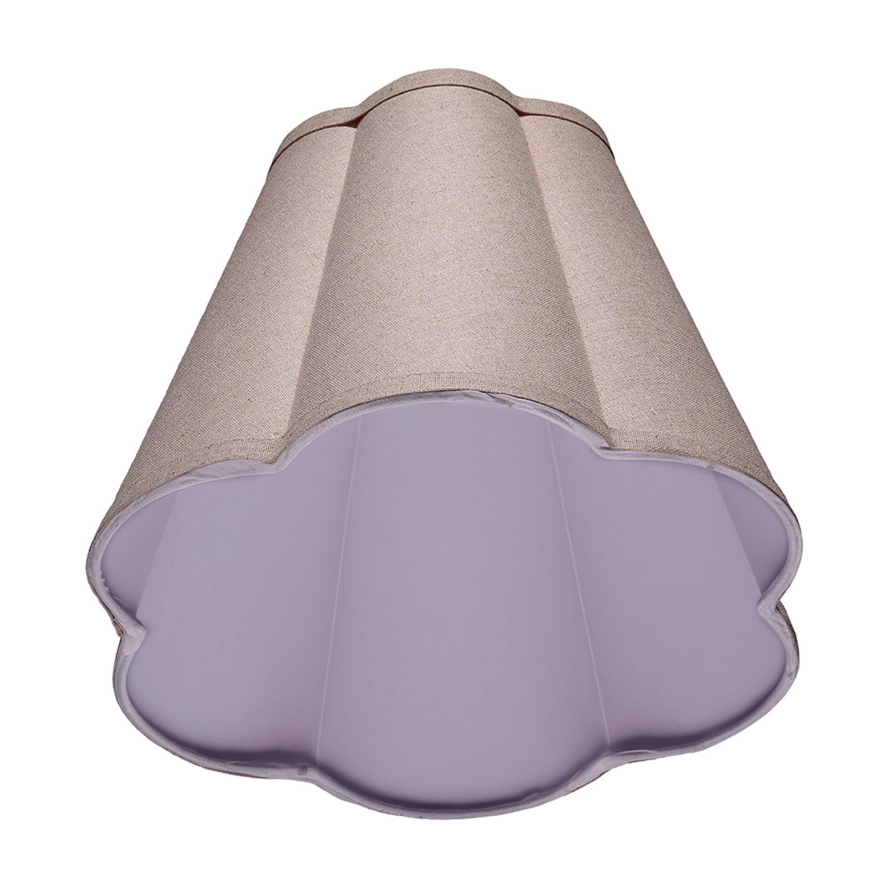 Scalloped 100% Natural Linen Shade