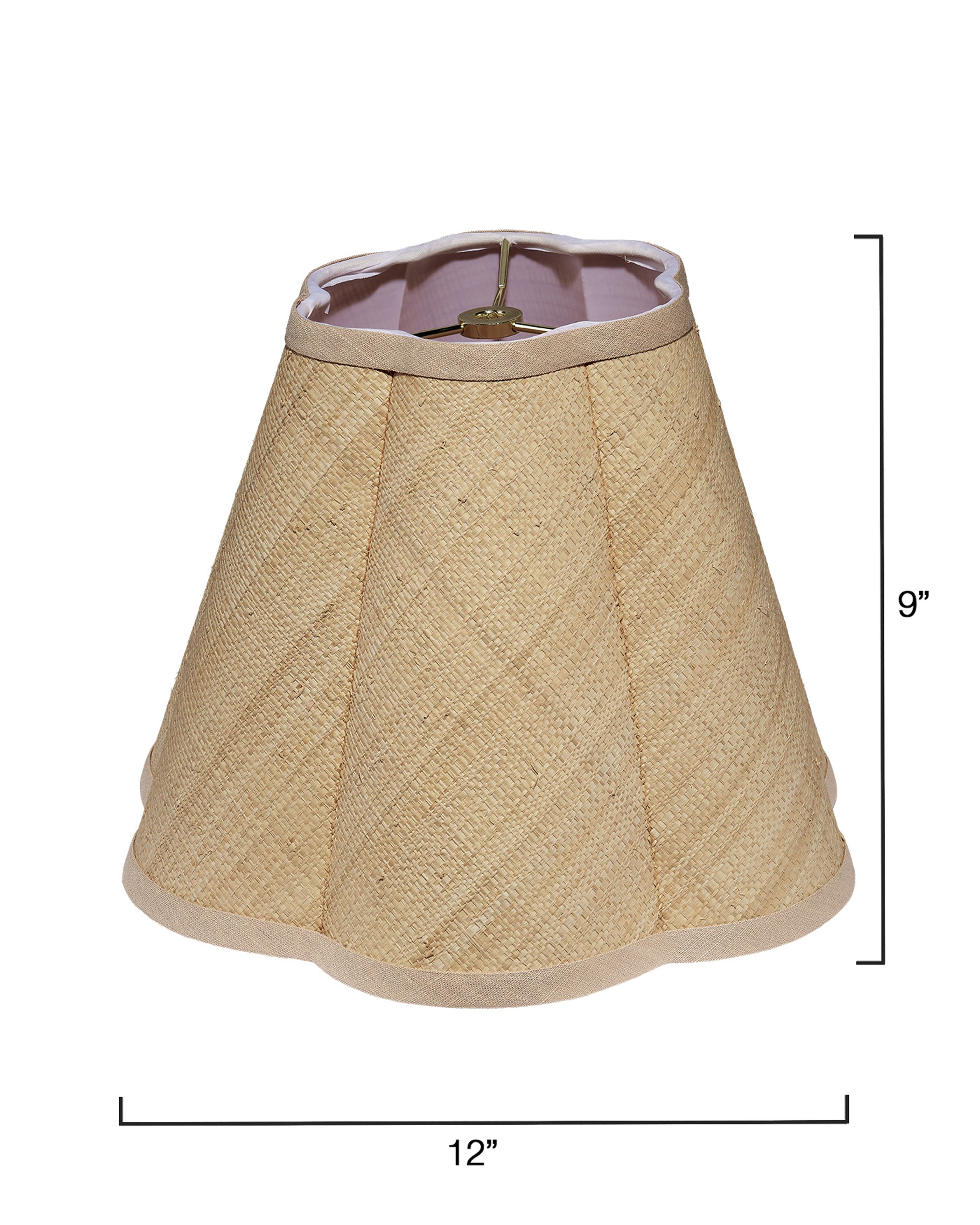 Scalloped Raffia Lamp Shade