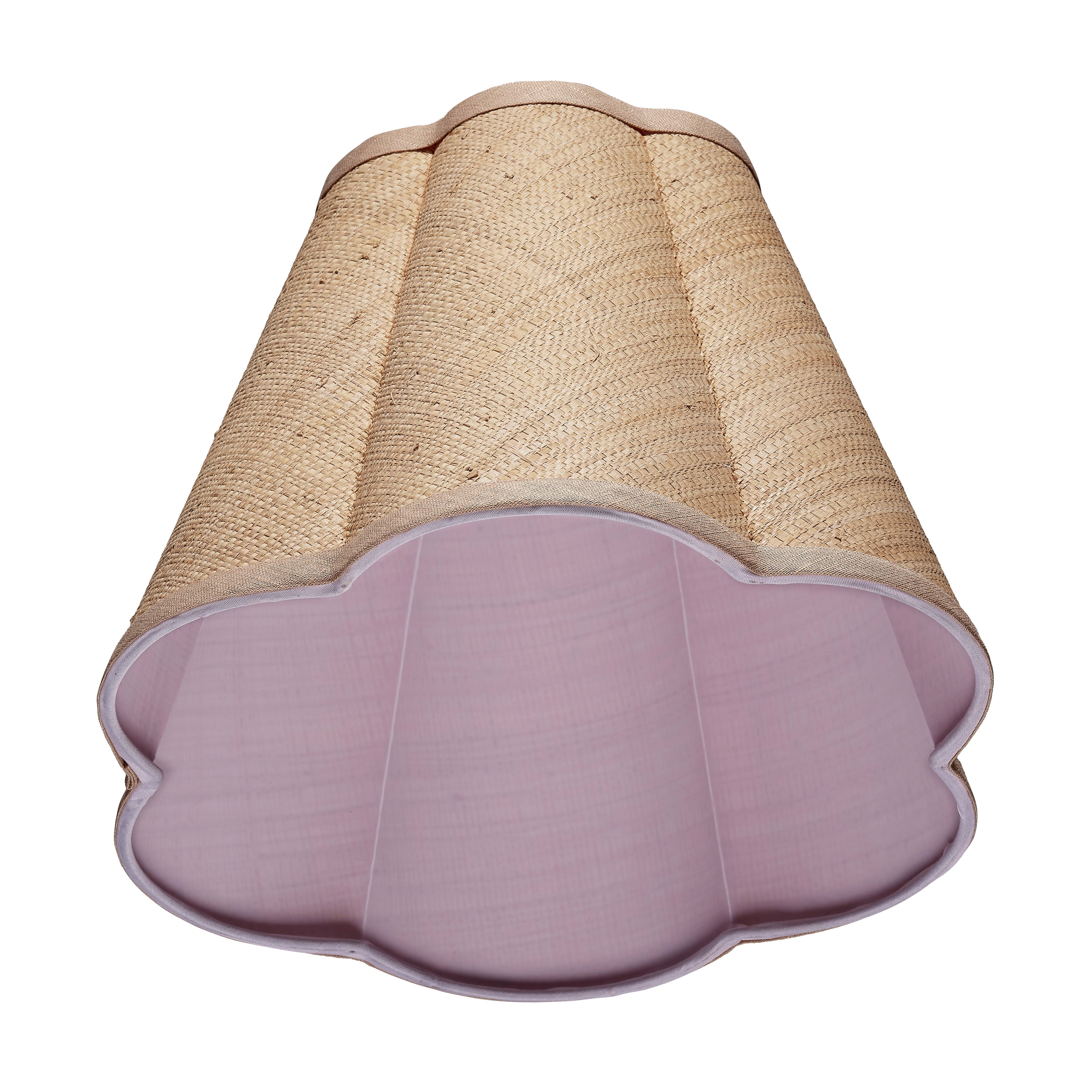 Scalloped Raffia Lamp Shade