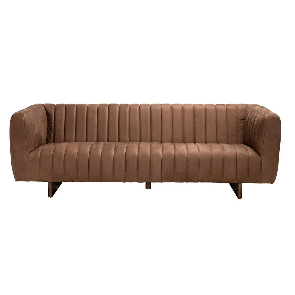 Khann Sofa, Orris Brown Leather