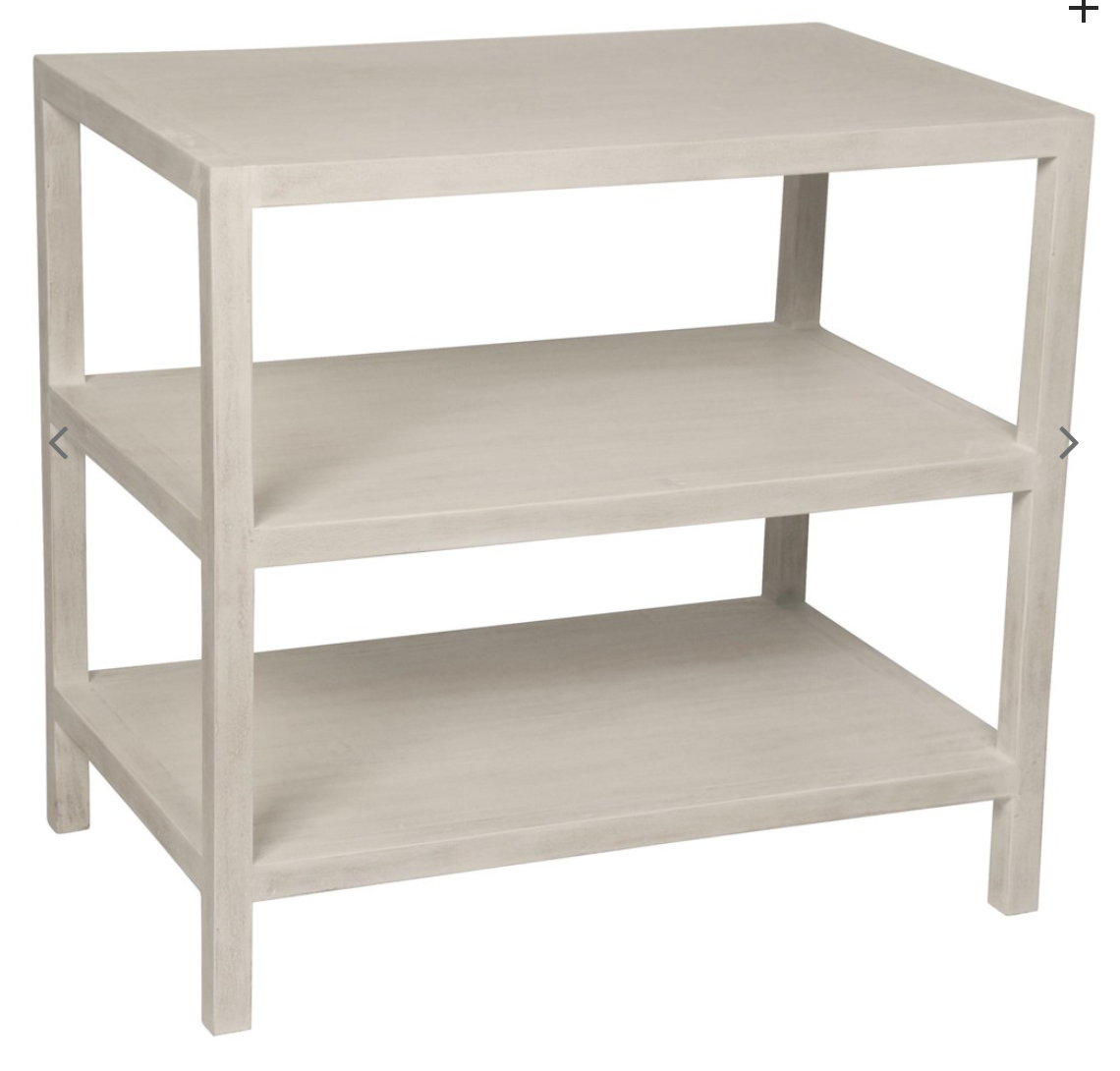 2 Shelf Side Table, White Wash