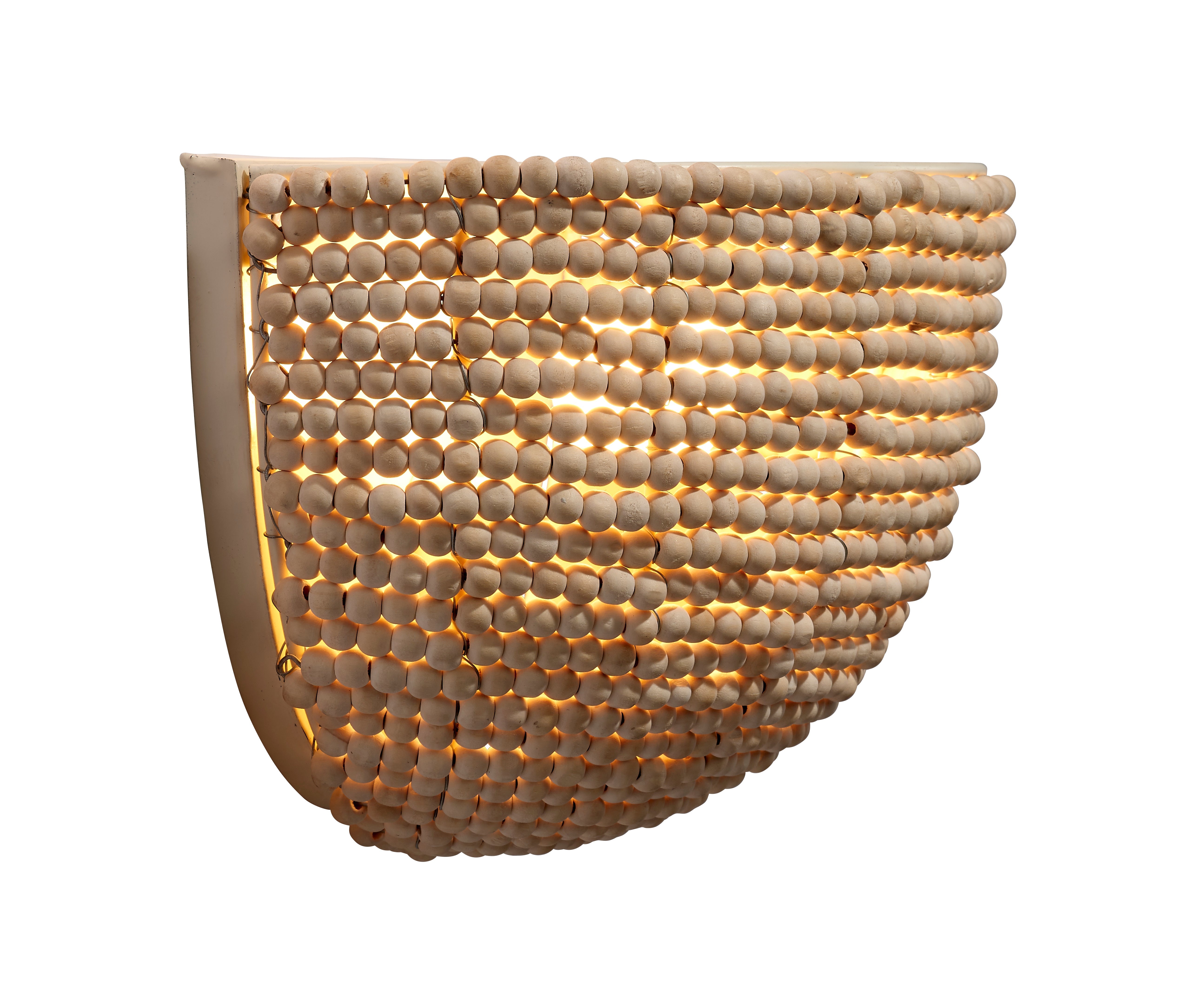 Barnacle Beaded Demi Lune Sconce
