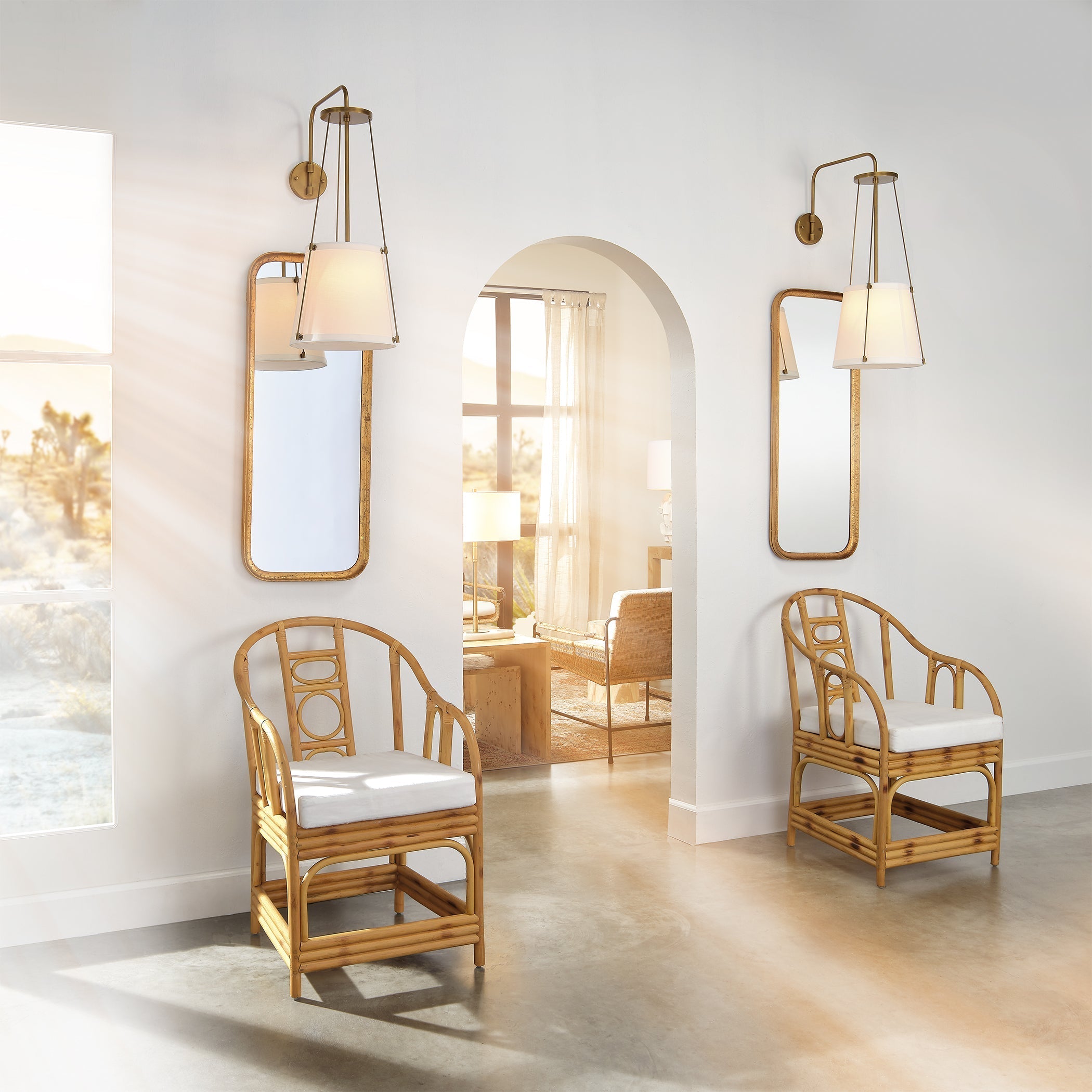 California 1-Light Wall Sconce, Antique Brass