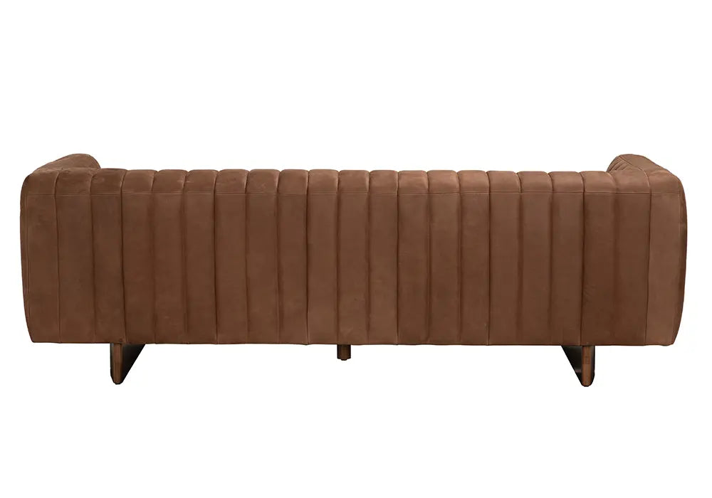 Khann Sofa, Orris Brown Leather