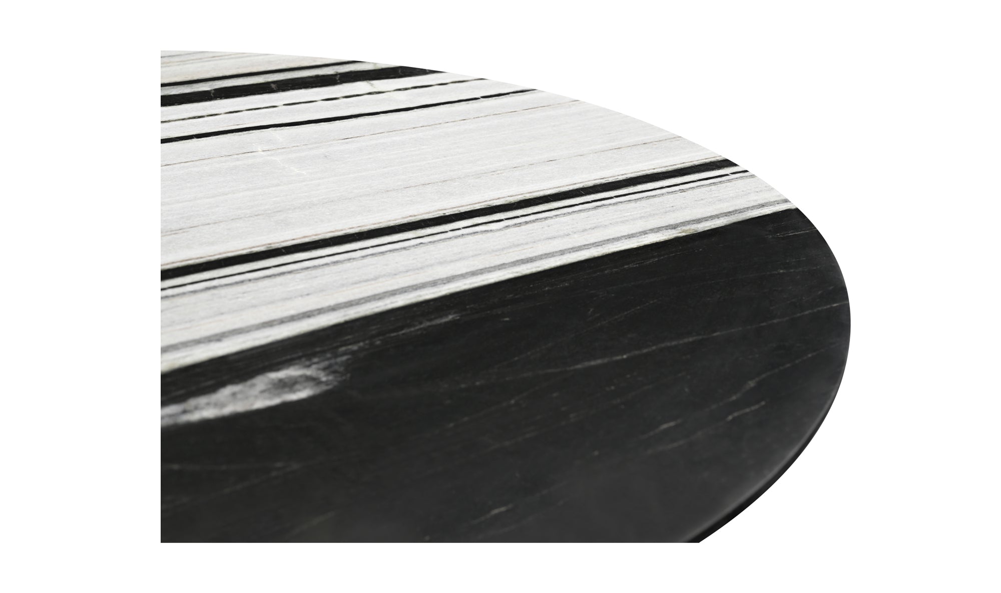 Celia Oval Dining Table, Panda Marble