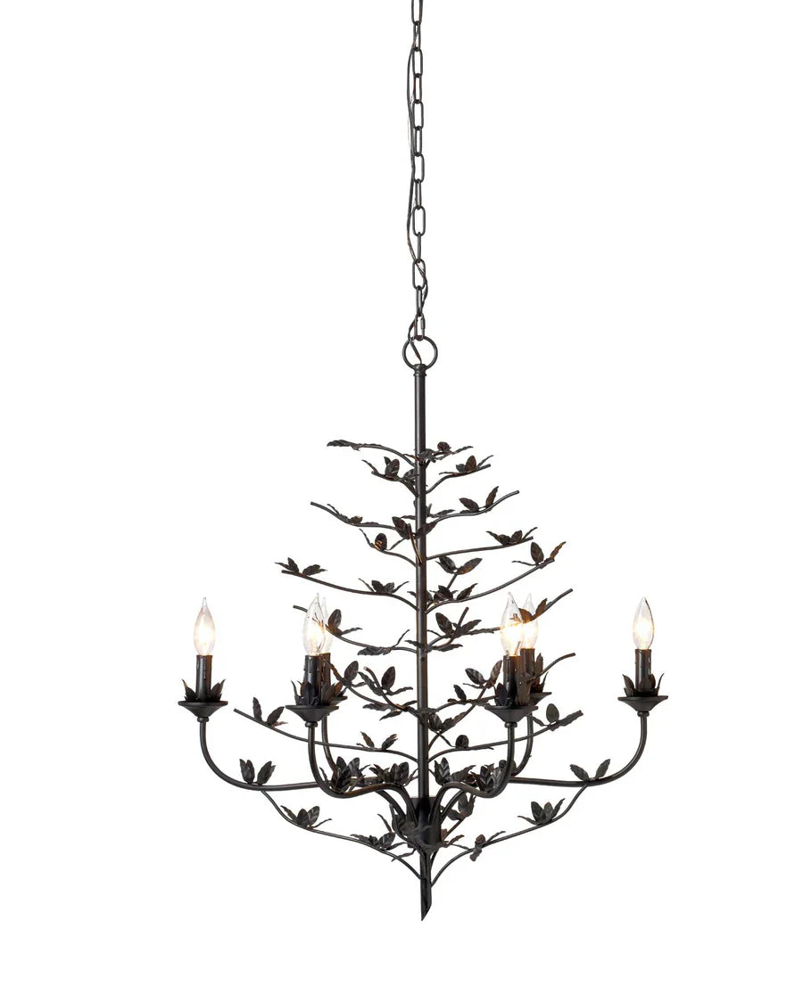Blooming Chandelier in Black Iron
