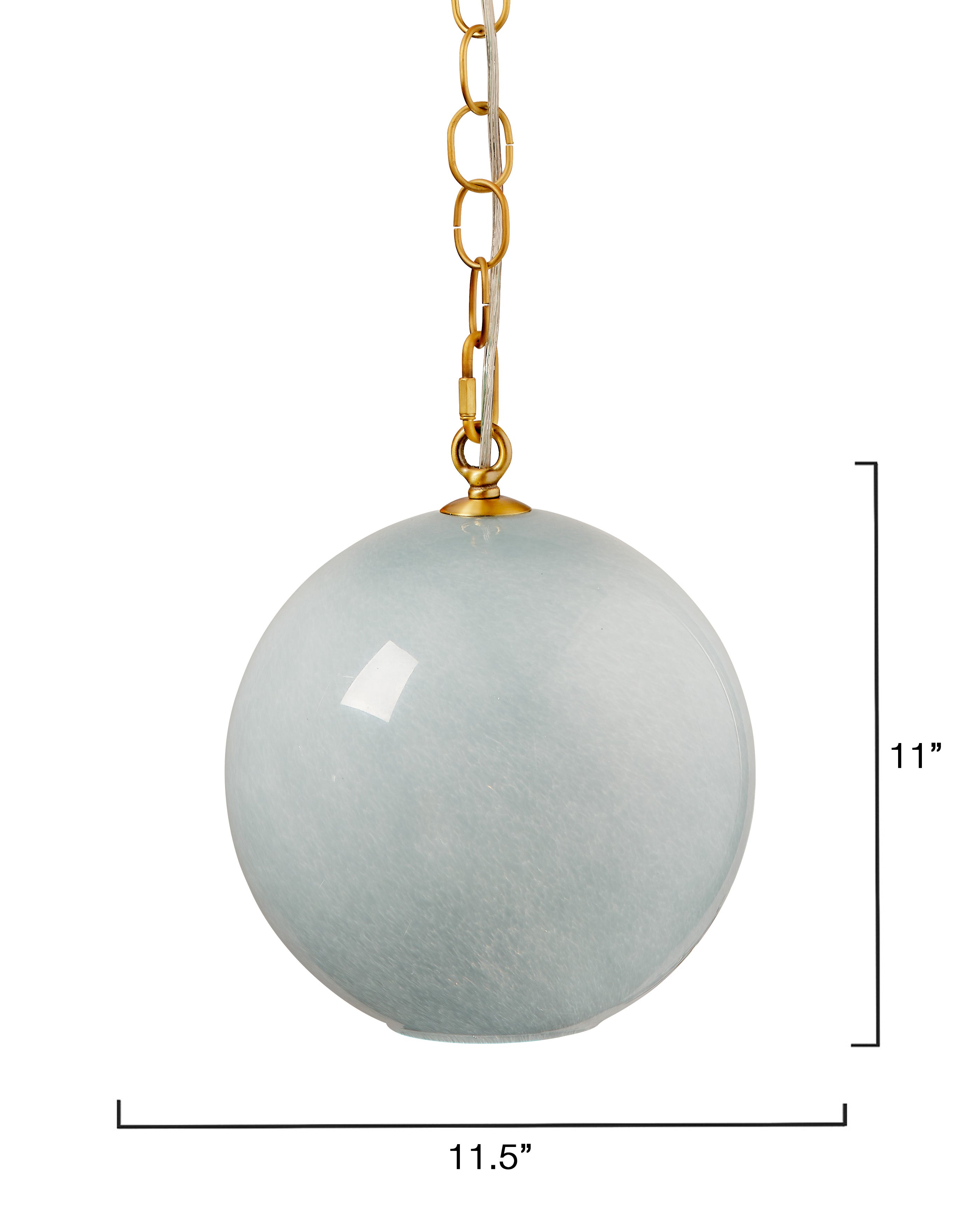 Camber 1-Light Glass Pendant, Blue