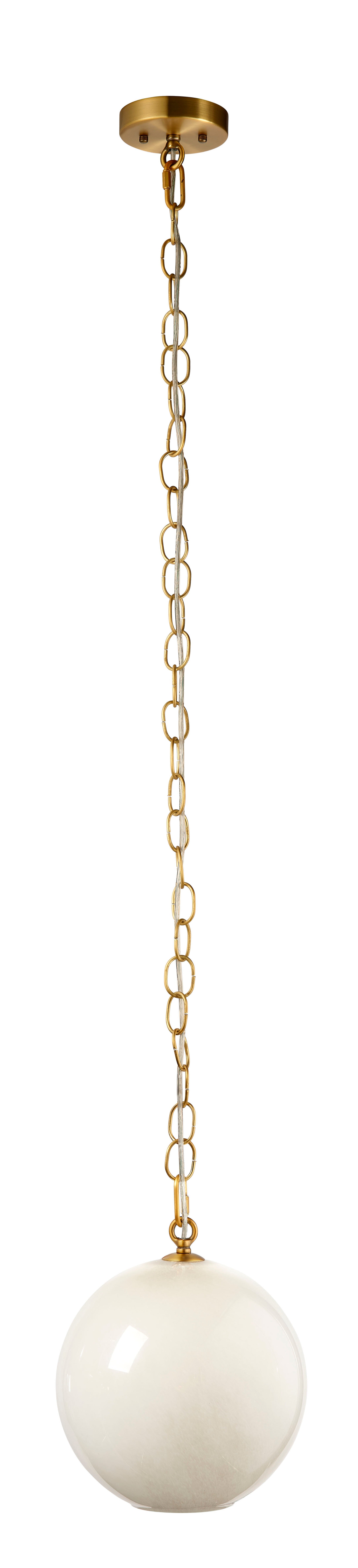 Camber 1-Light Blown Glass Pendant, Taupe