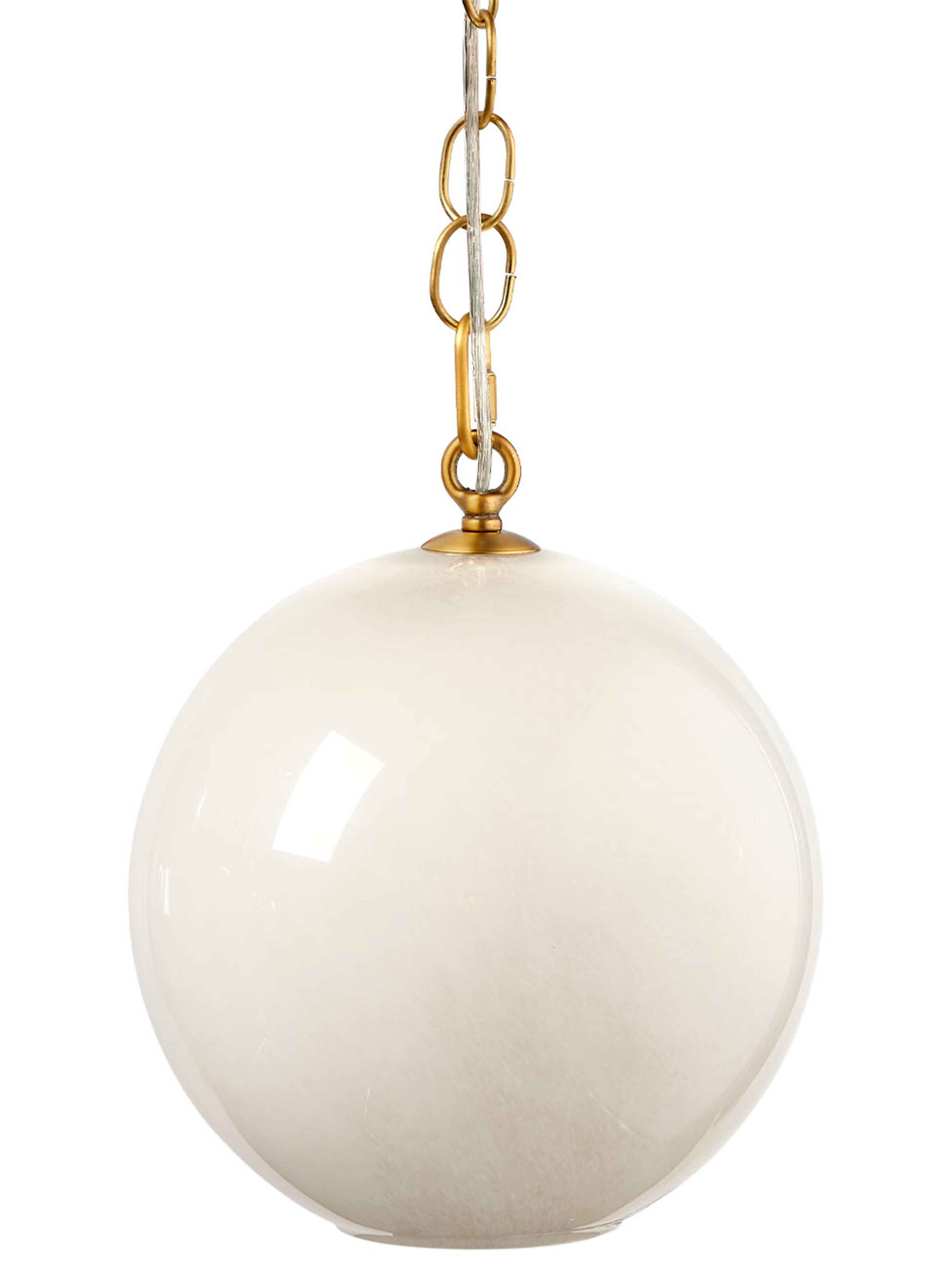 Camber 1-Light Blown Glass Pendant, Taupe