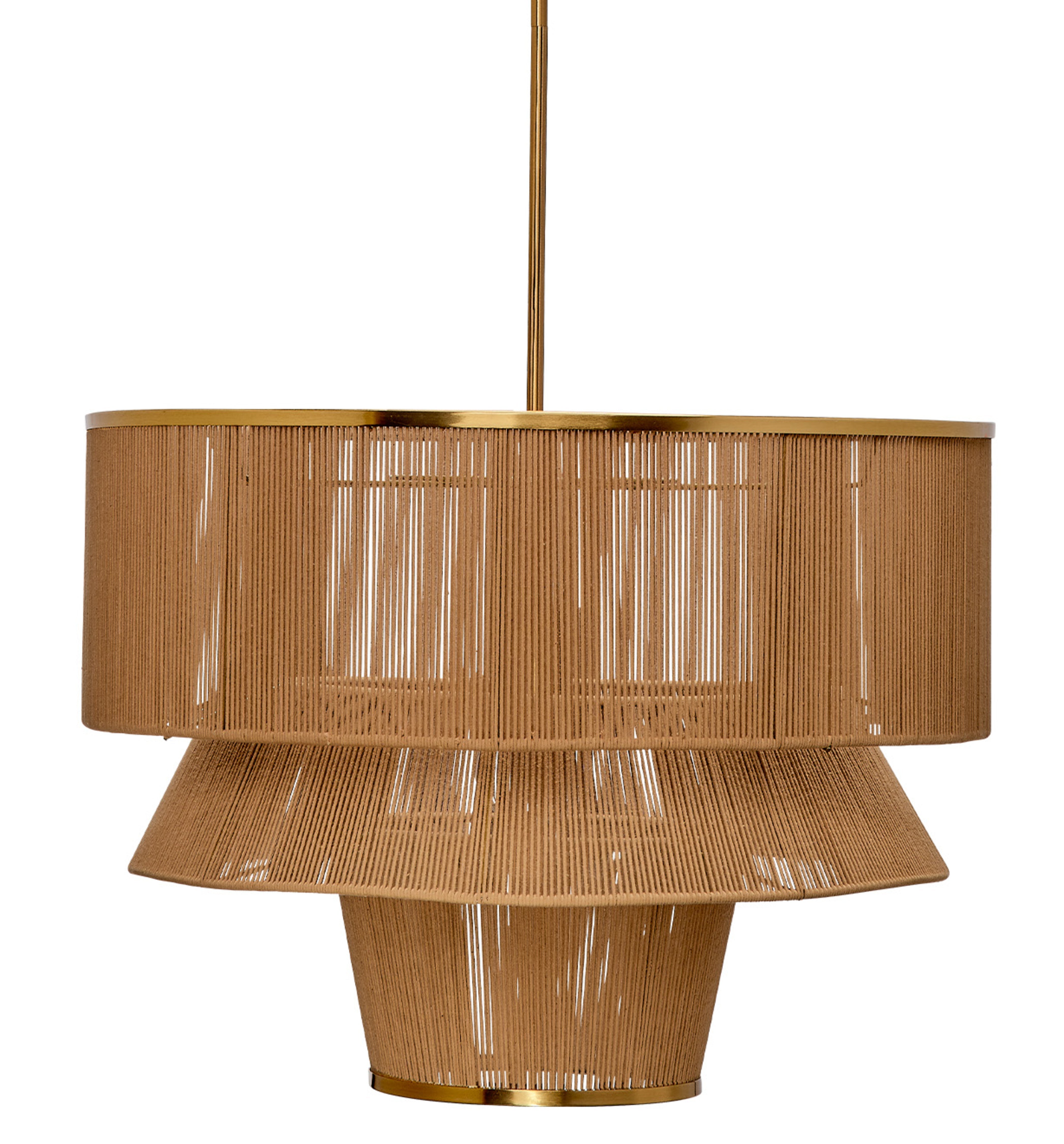 Dimension 1-Light Iron and Cotton Chandelier