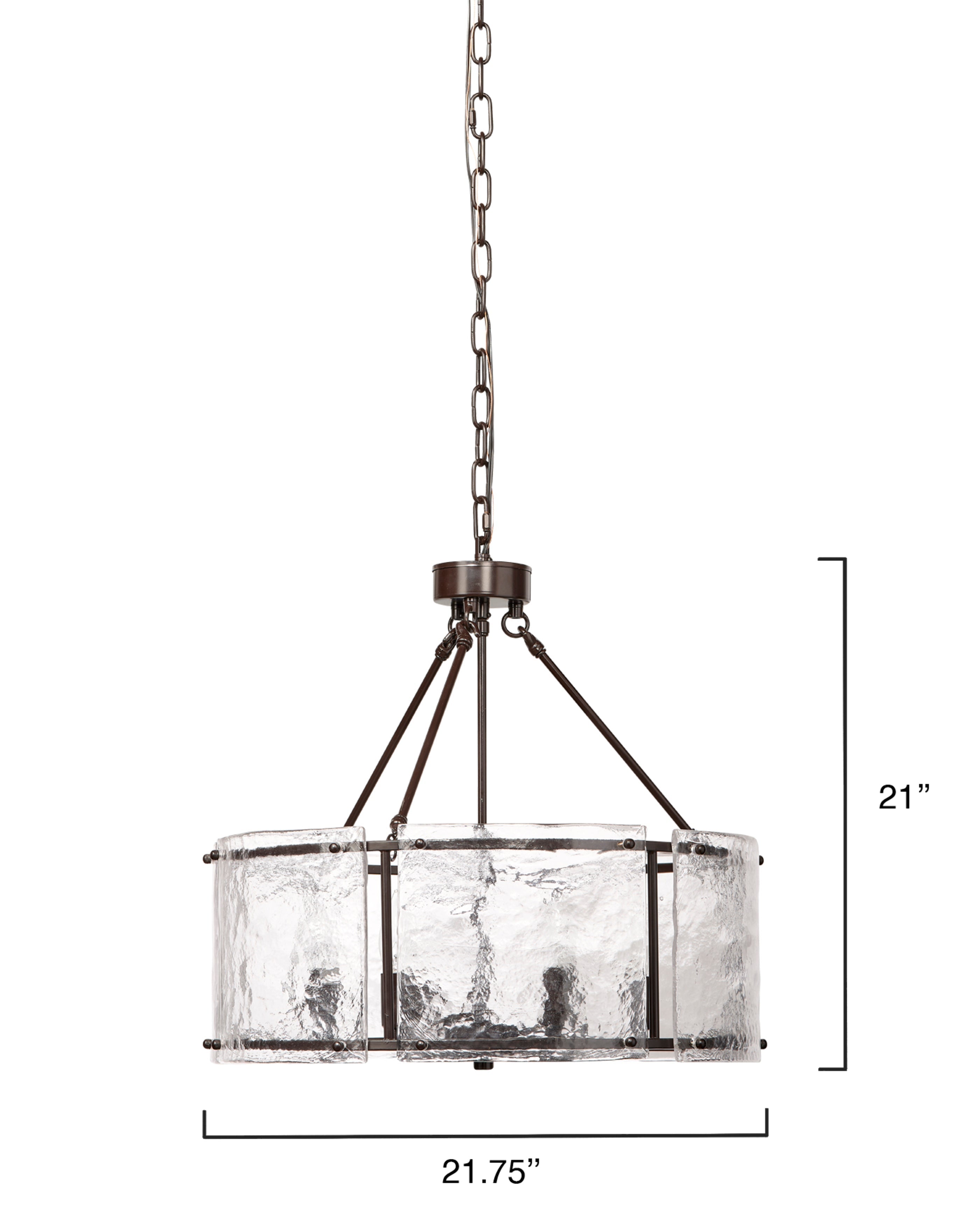 Glenn Large Round Metal 6-Light Chandelier
