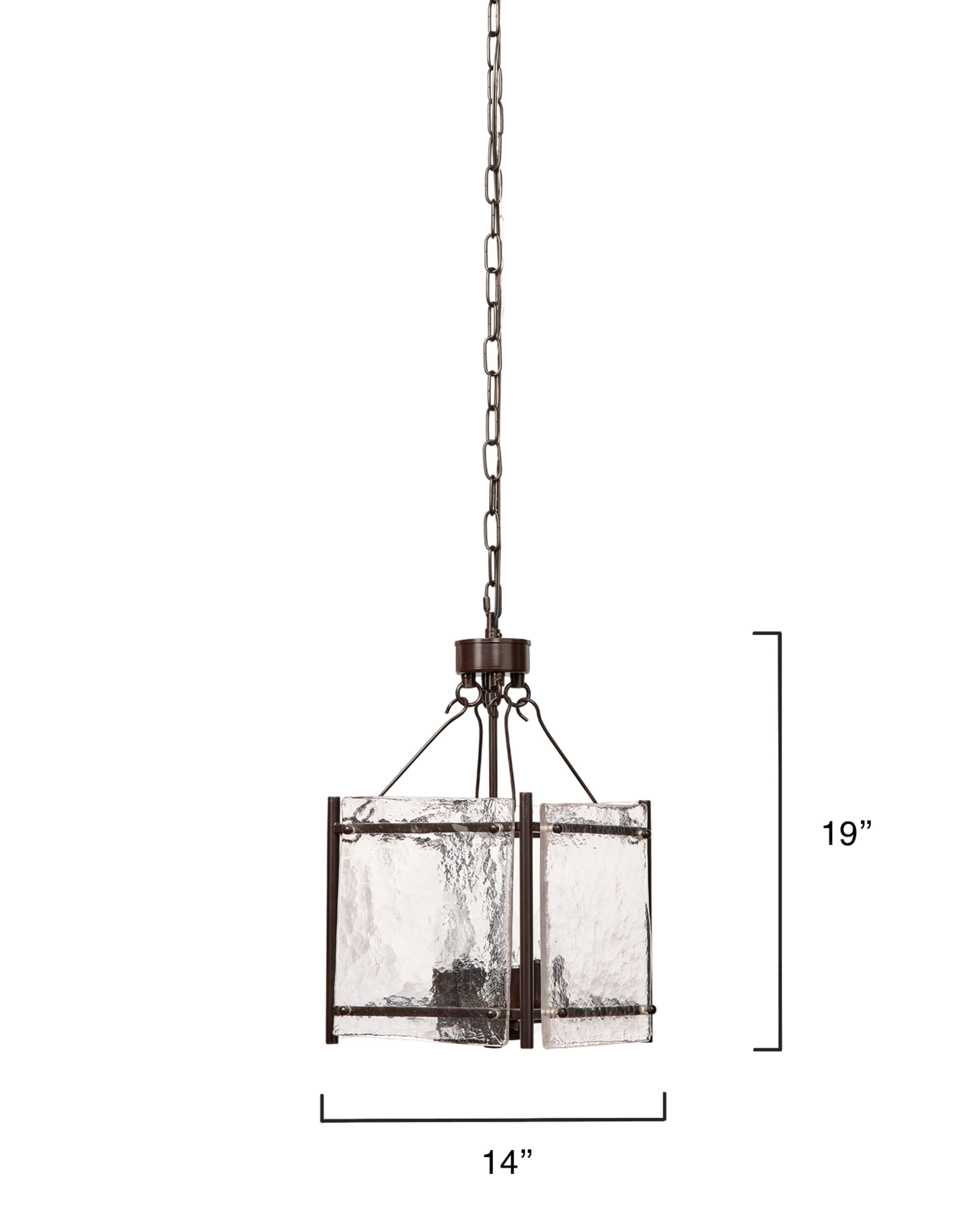 Glenn Small Square Metal 4-Light Chandelier