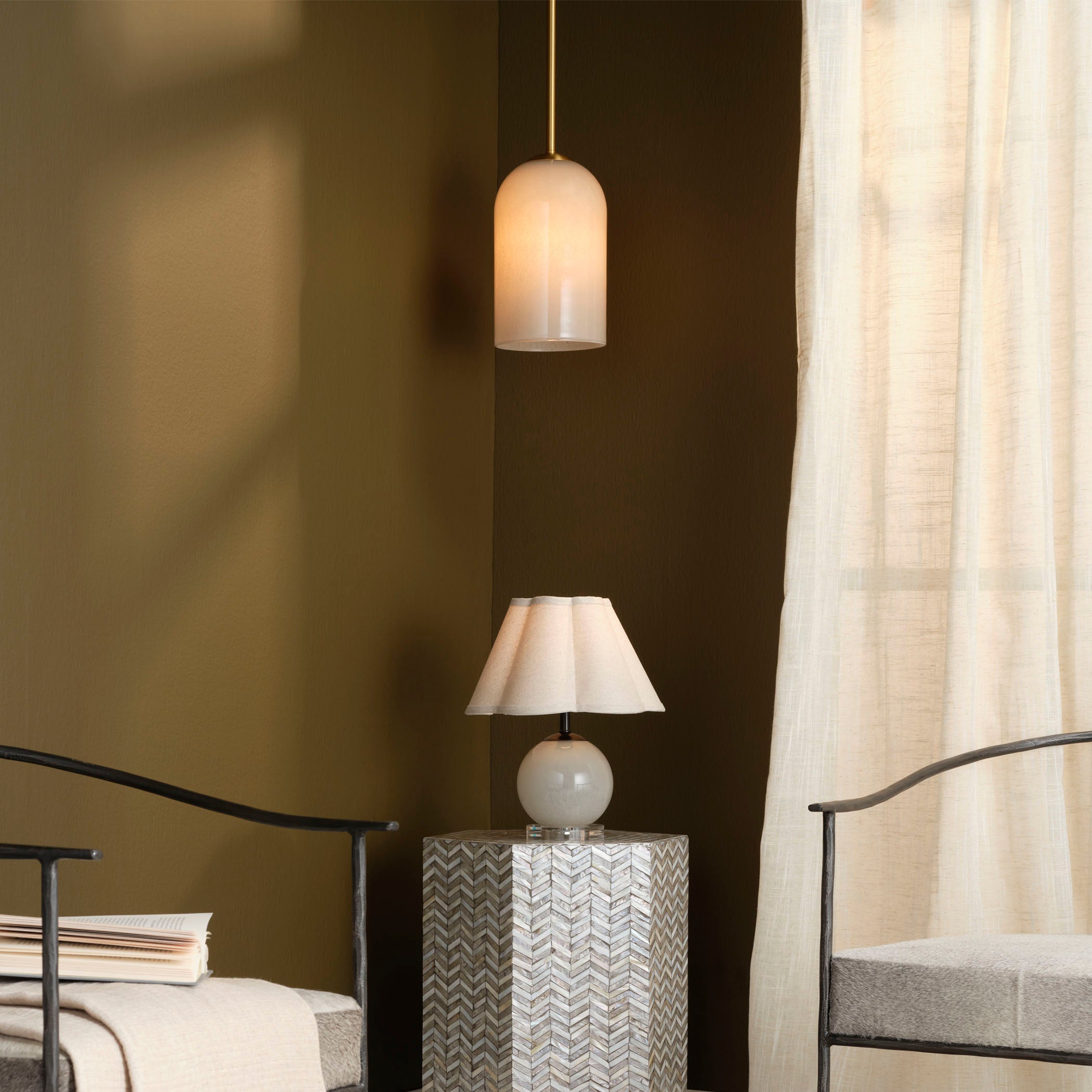 Holt 1-Light Glass Pendant