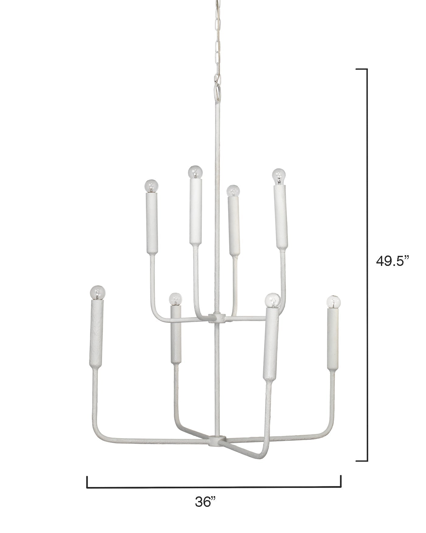 Mercer Two Tier Chandelier-White