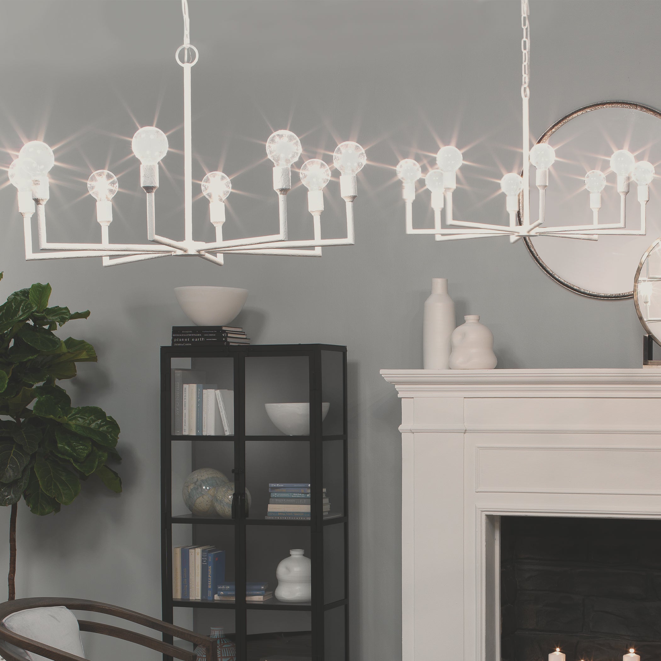 Park Chandelier-White