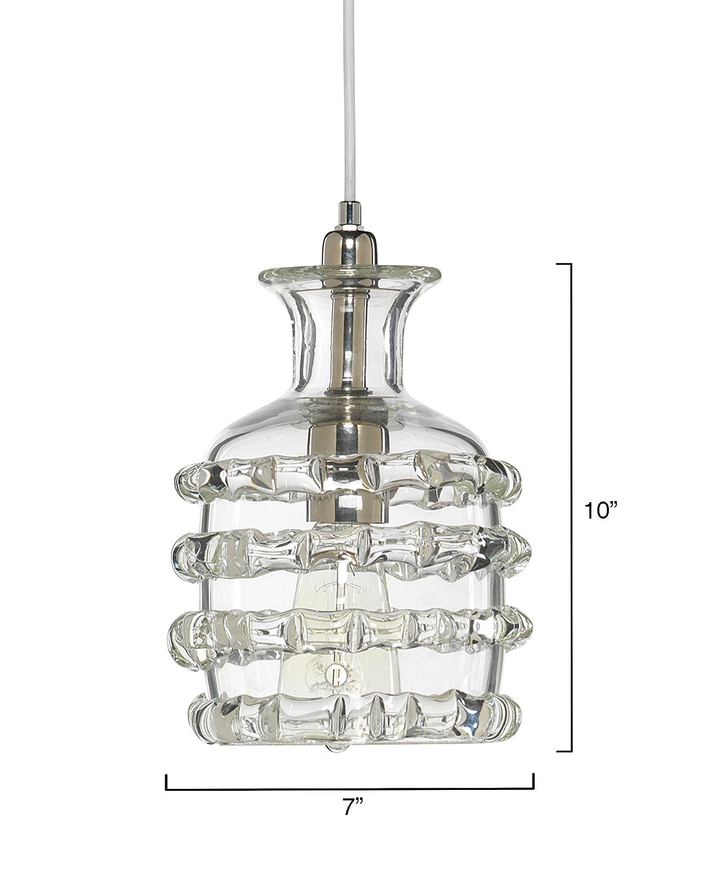 Ribbon Pendant-Clear -5RIBB-SMC