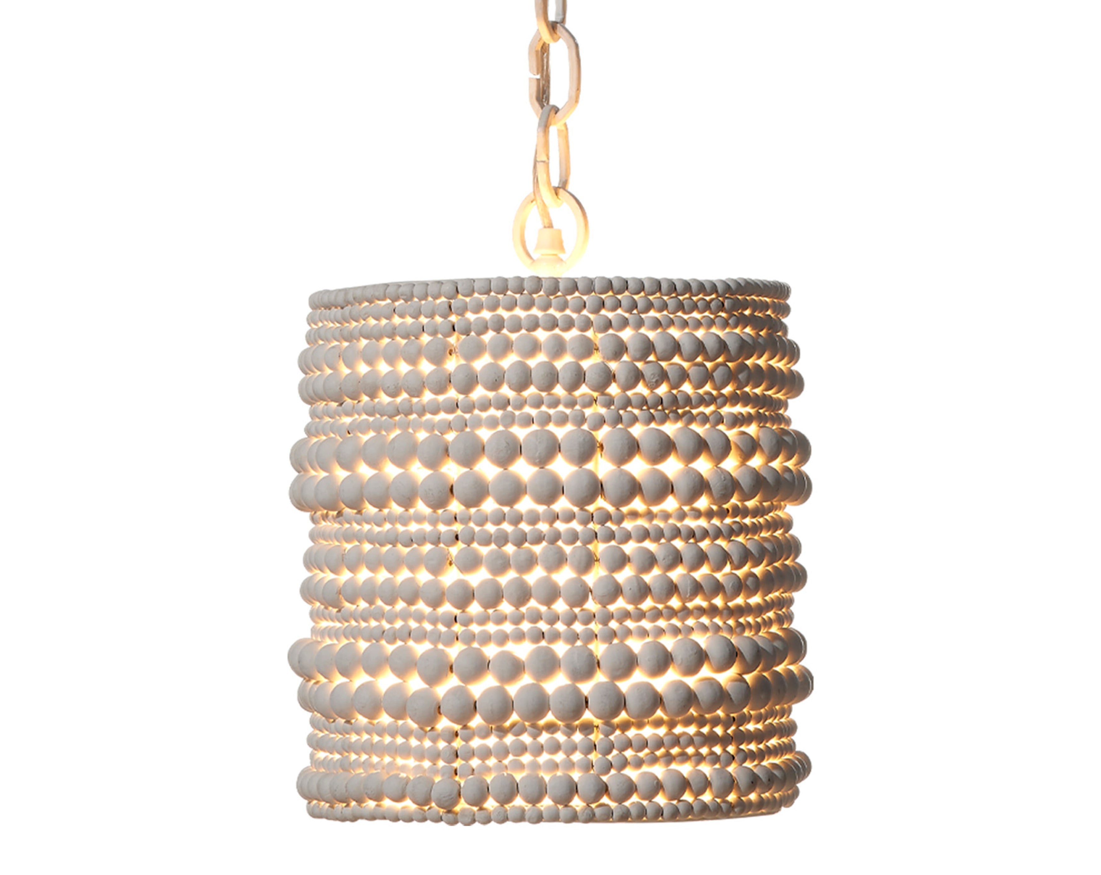 Strand Wood Beaded 1-Light Pendant