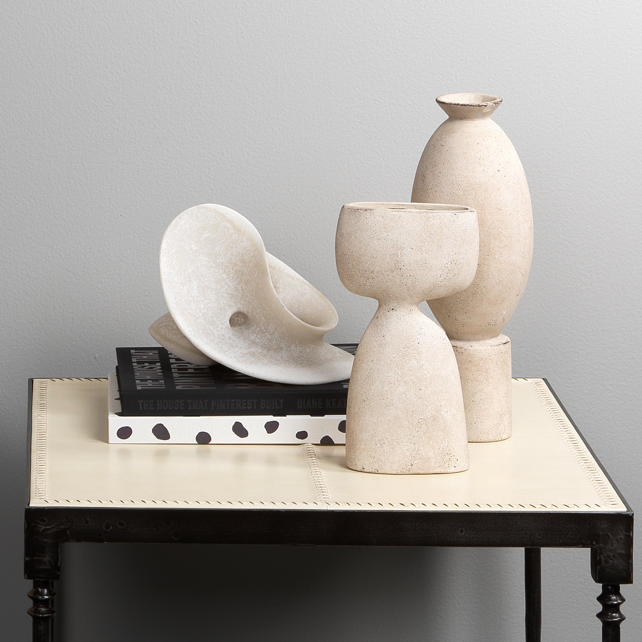 Anatomy Decorative Vase-Cream