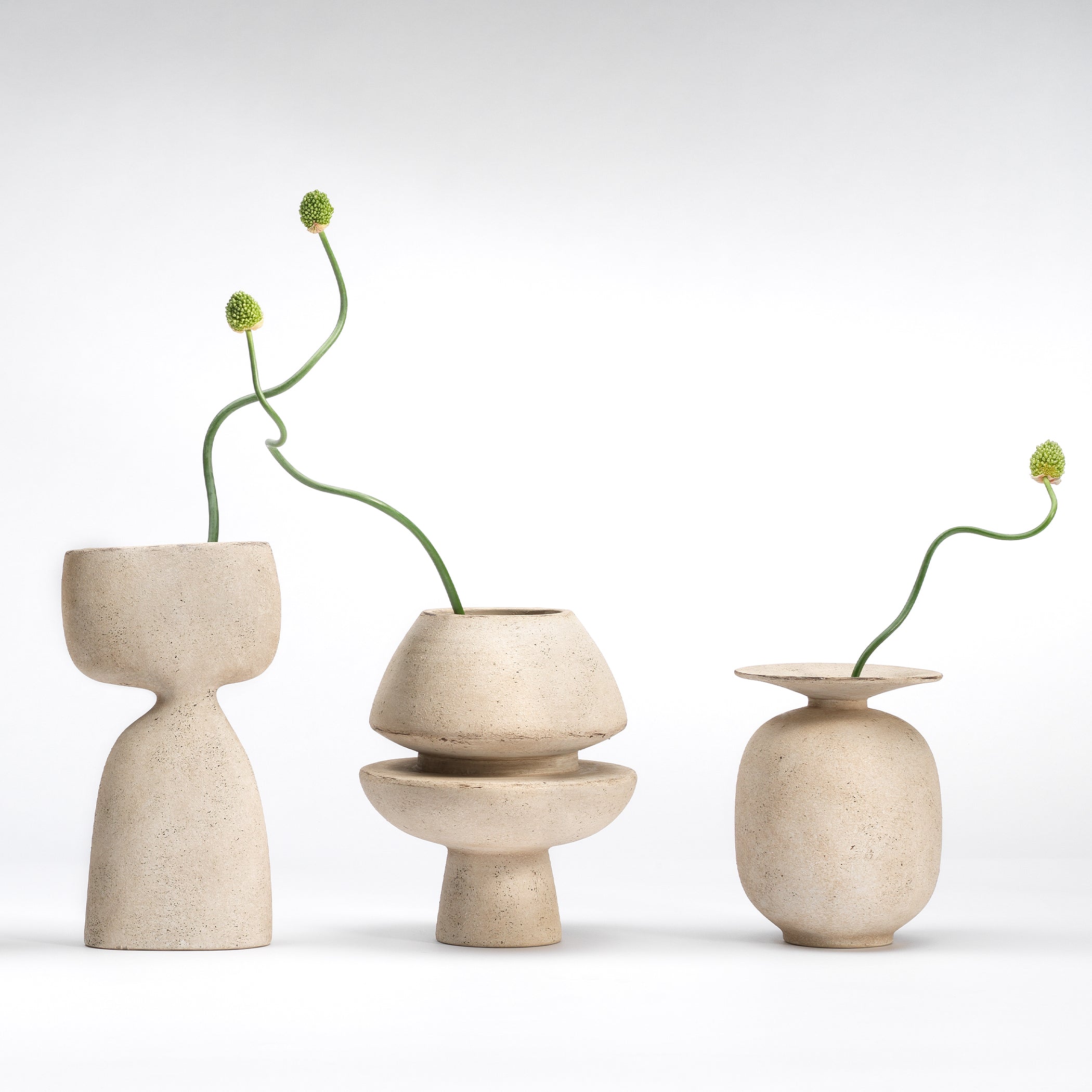Anatomy Decorative Vase-Cream
