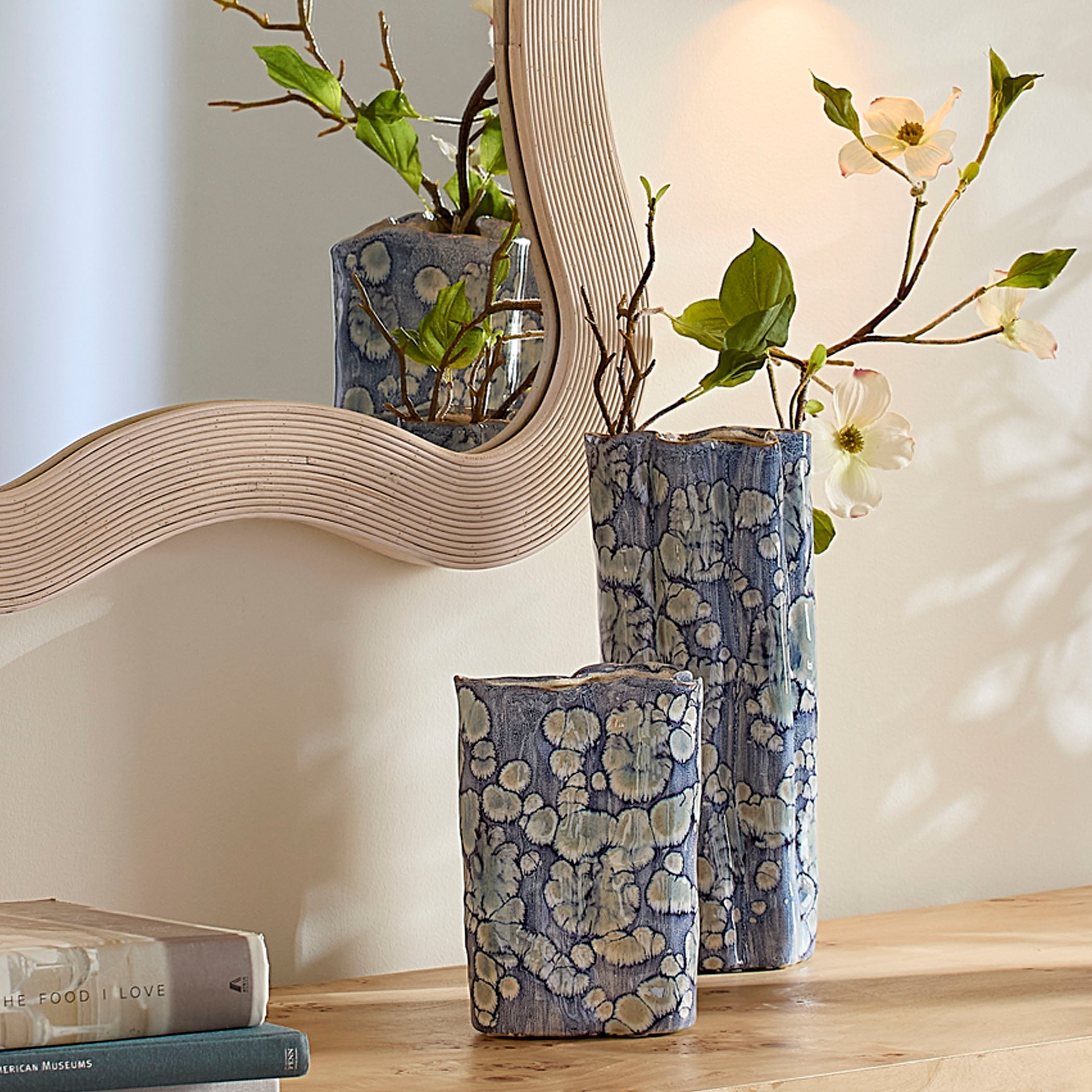 Cloud Ceramic Decorative Set of 2 Vases